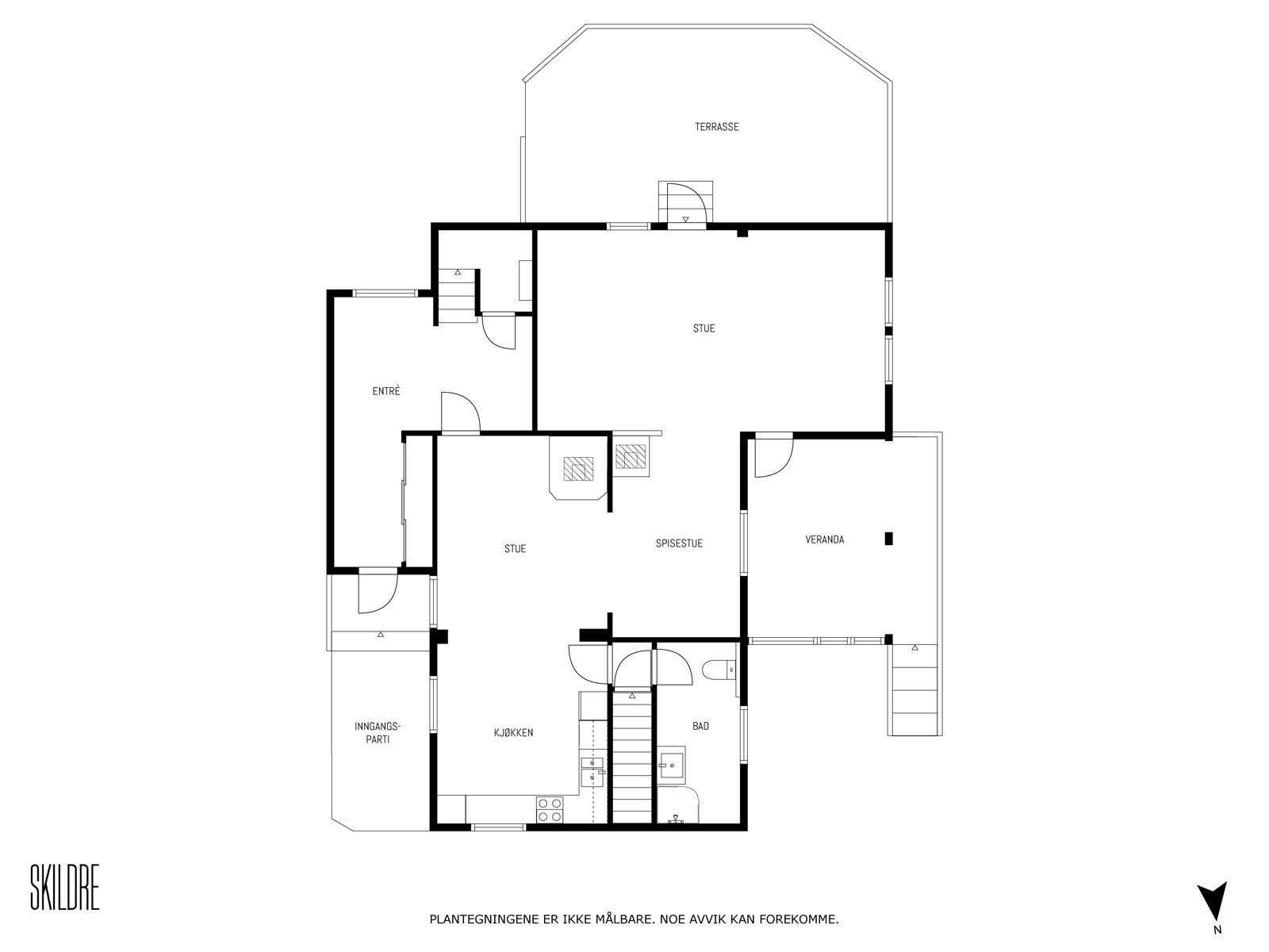 Plantegning 1. etasje Galleribilde