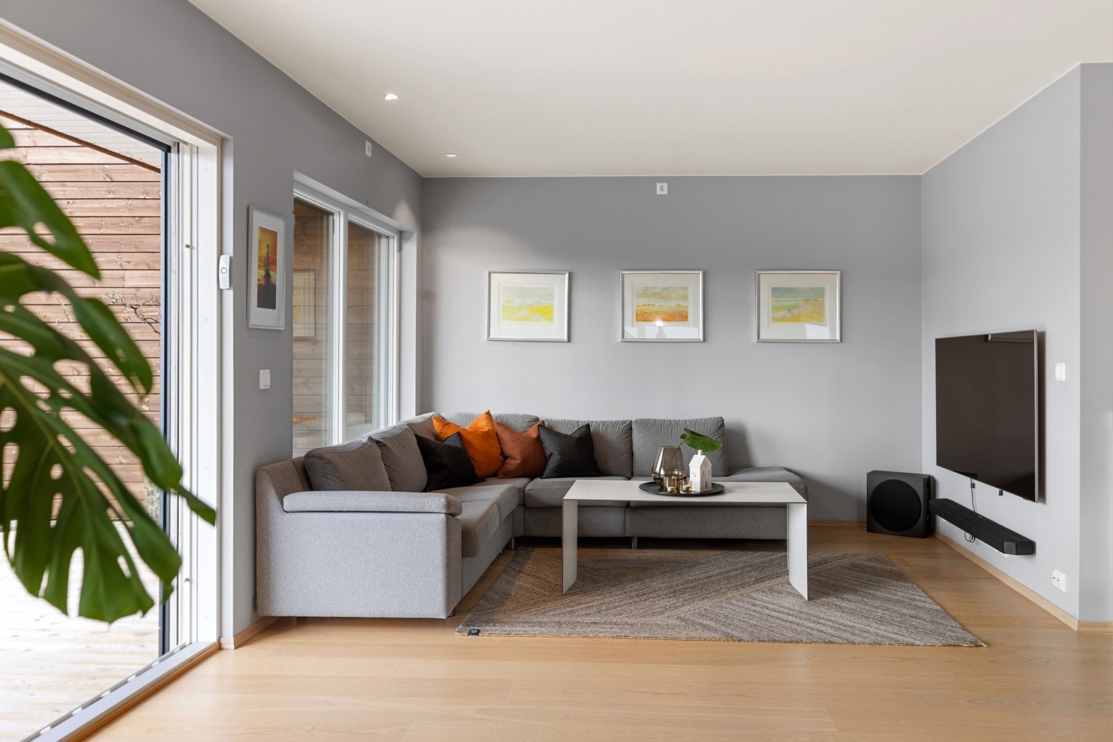 Koselig del av stue som passer for tv-krok Galleribilde