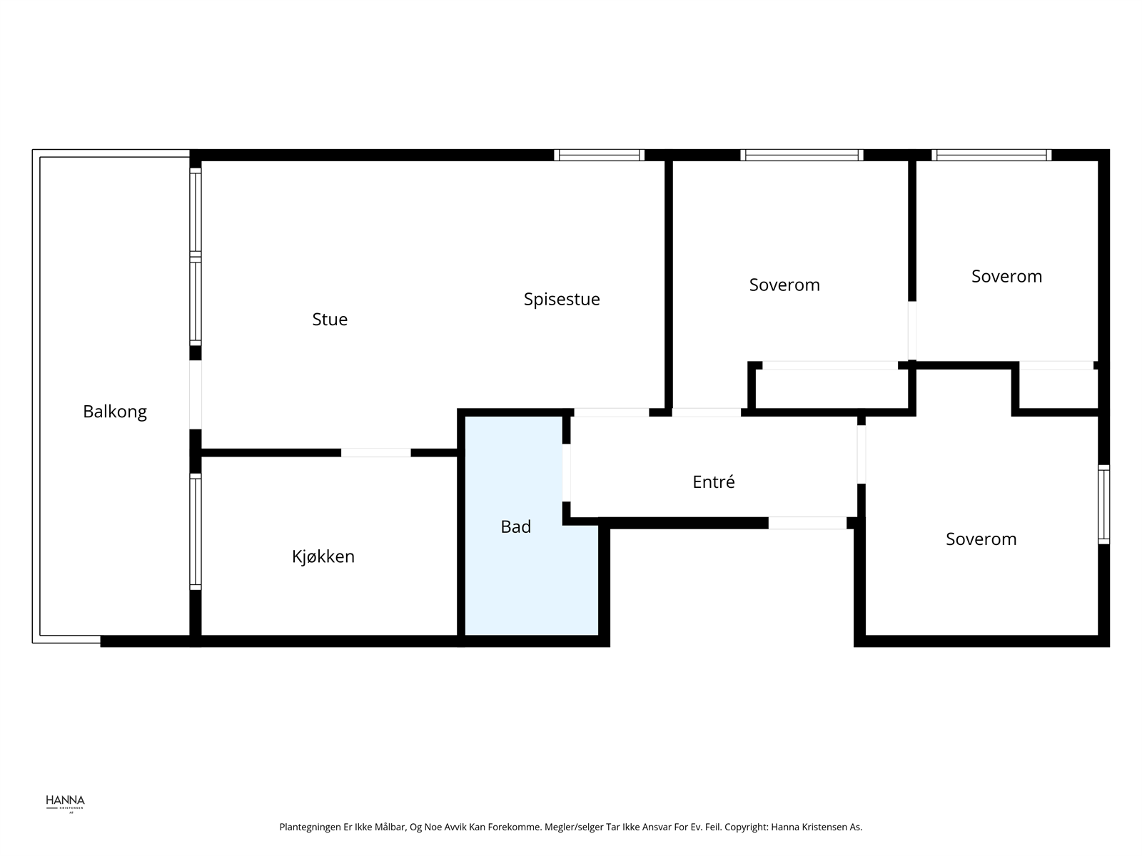 Plantegning av leiligheten Galleribilde