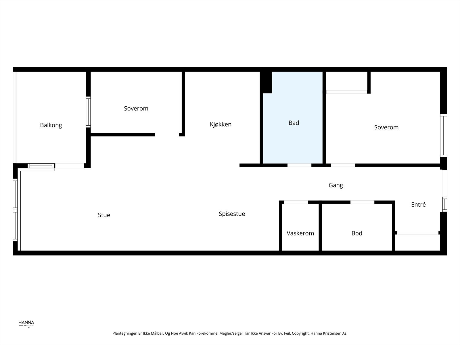 Planløsning av leiligheten Galleribilde