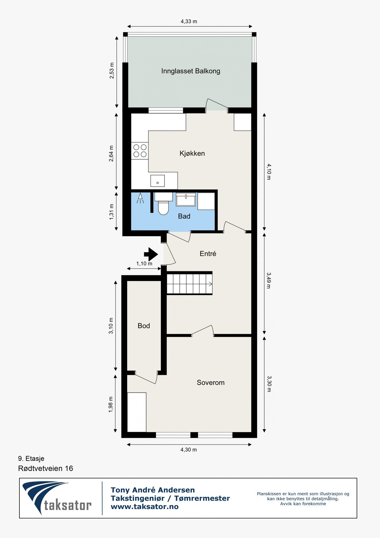 Plantegning 9. etasje Galleribilde