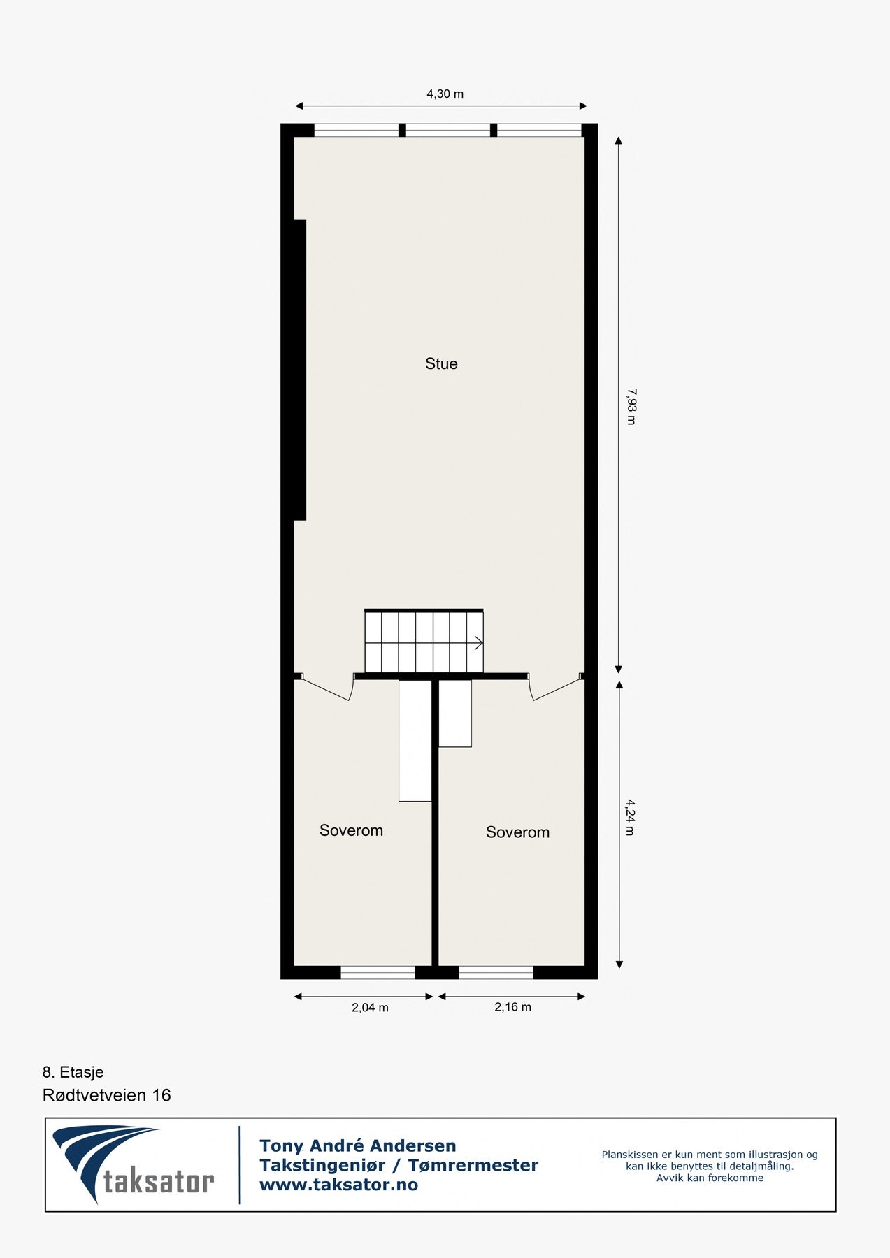 Plantegning 8. etasje Galleribilde