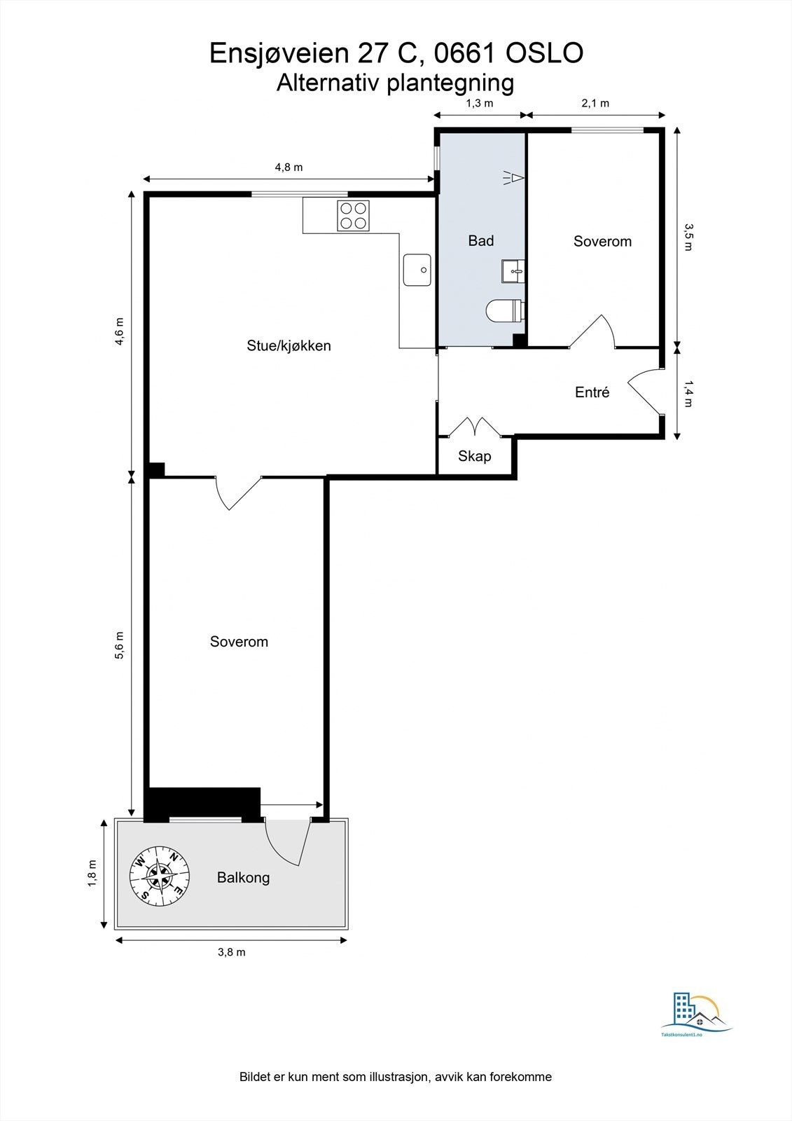 Alternativ plantegning Galleribilde