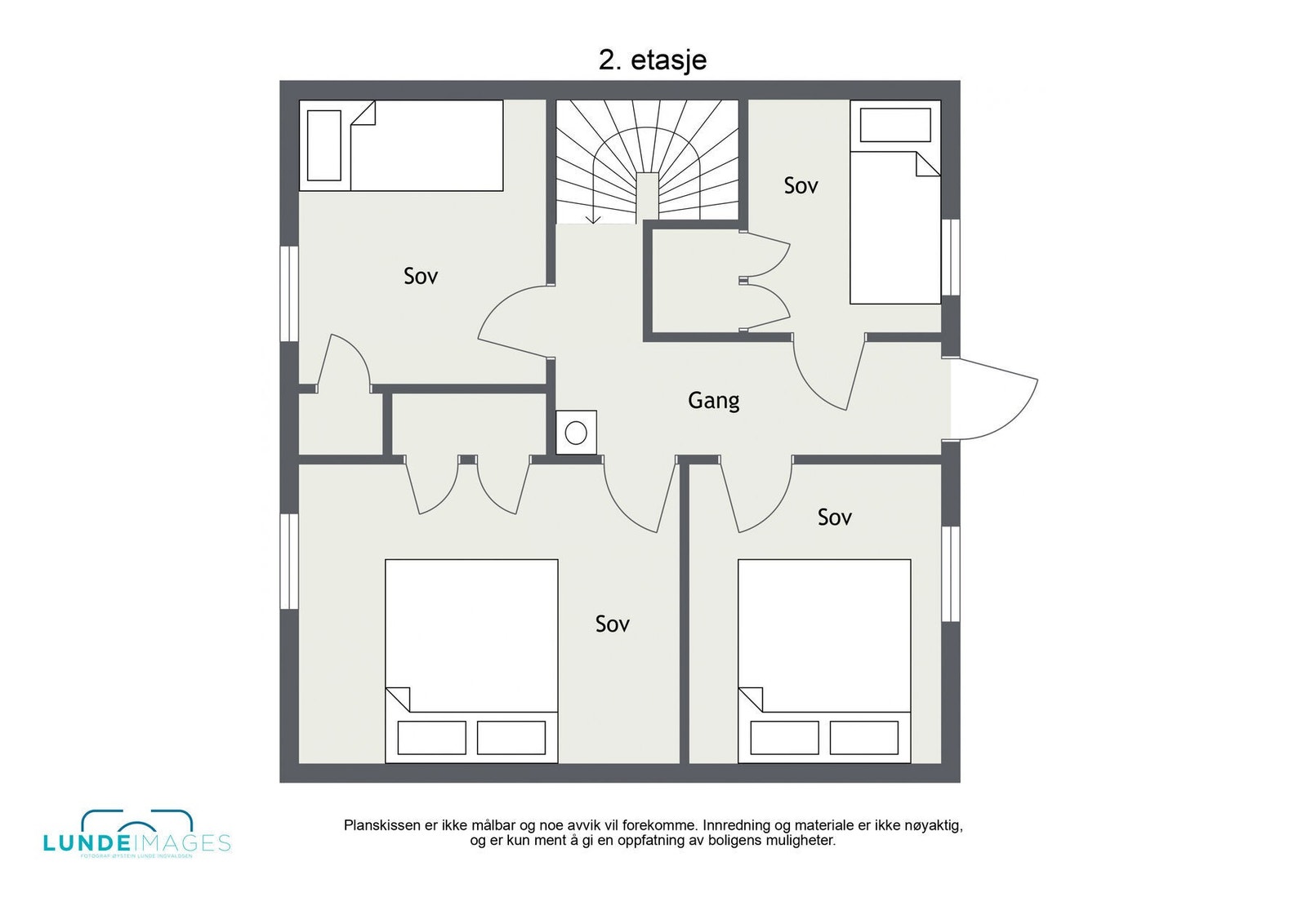 Planskisse 2. etasje - ikke målbar Galleribilde