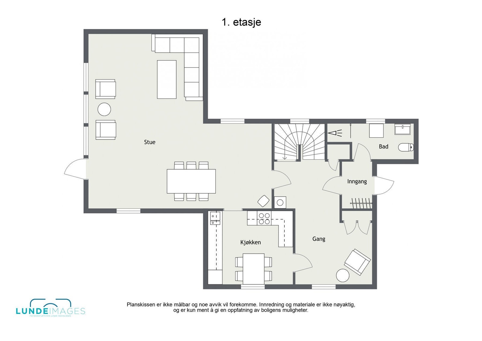 Planskisse 1. etasje - ikke målbar Galleribilde