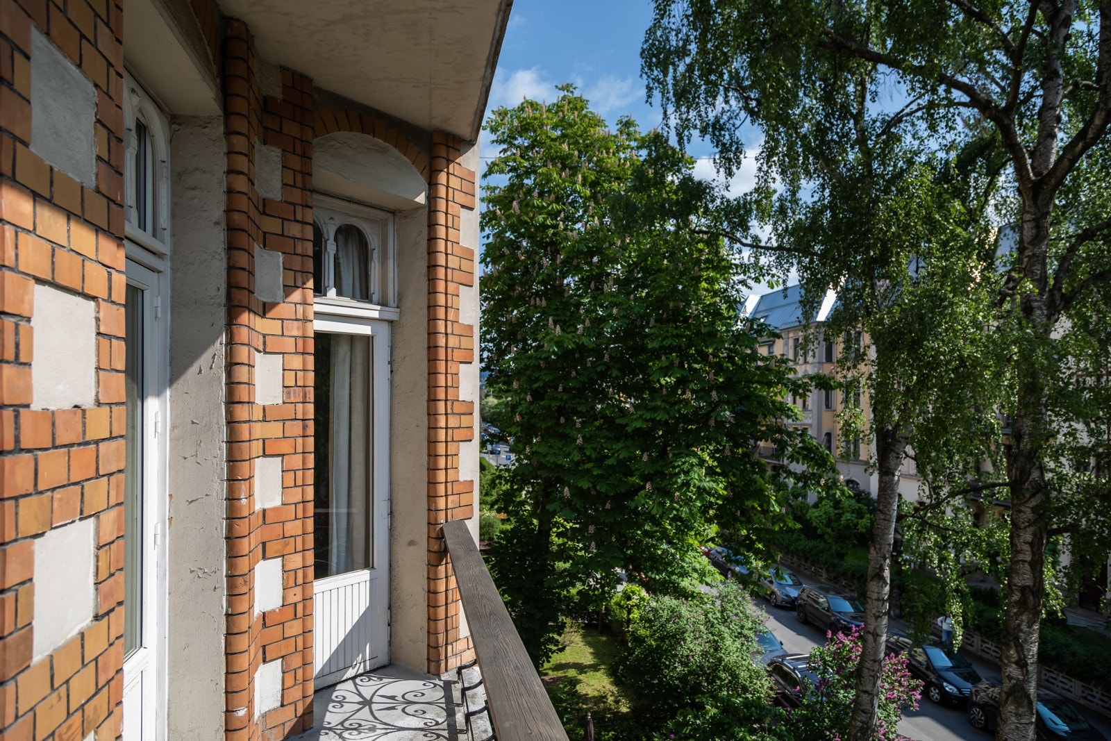 Grønt utsyn fra balkongen