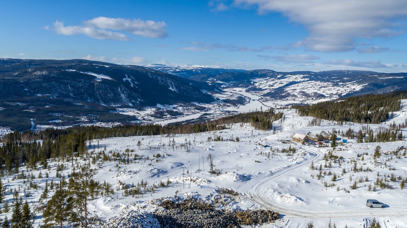 Dronefoto fra tomteområdet Galleribilde