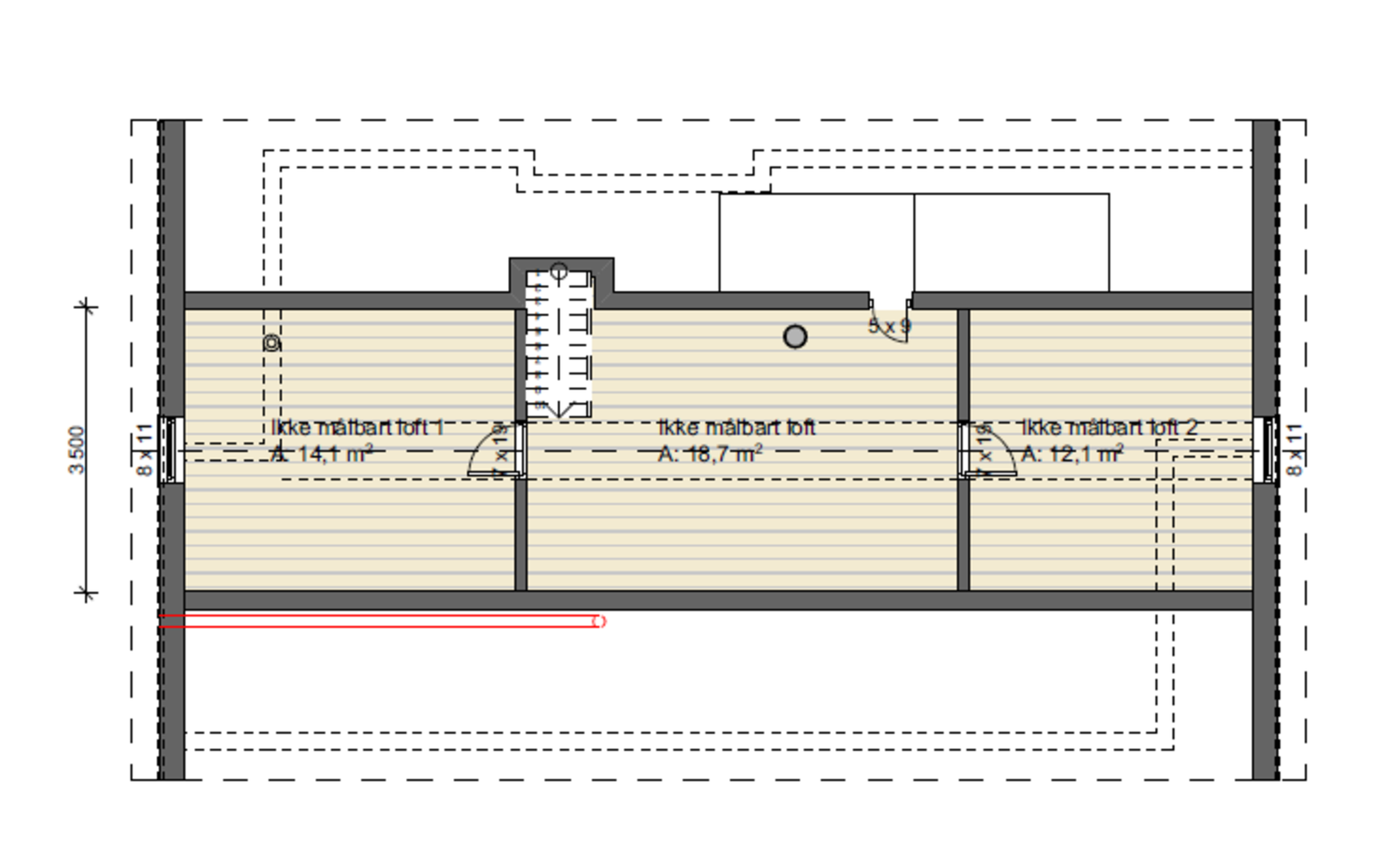 Plantegning hems (44m2 gulvareal), spesialtilpasset variant av
Furutangen 85_modell 2 Galleribilde