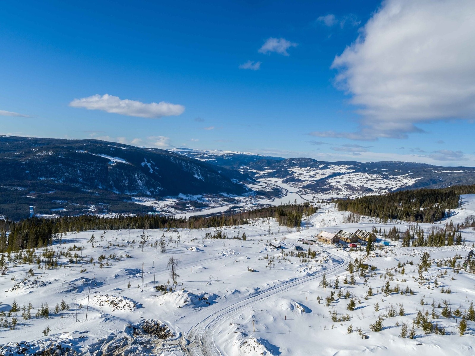 Dronefoto fra tomteområdet Galleribilde