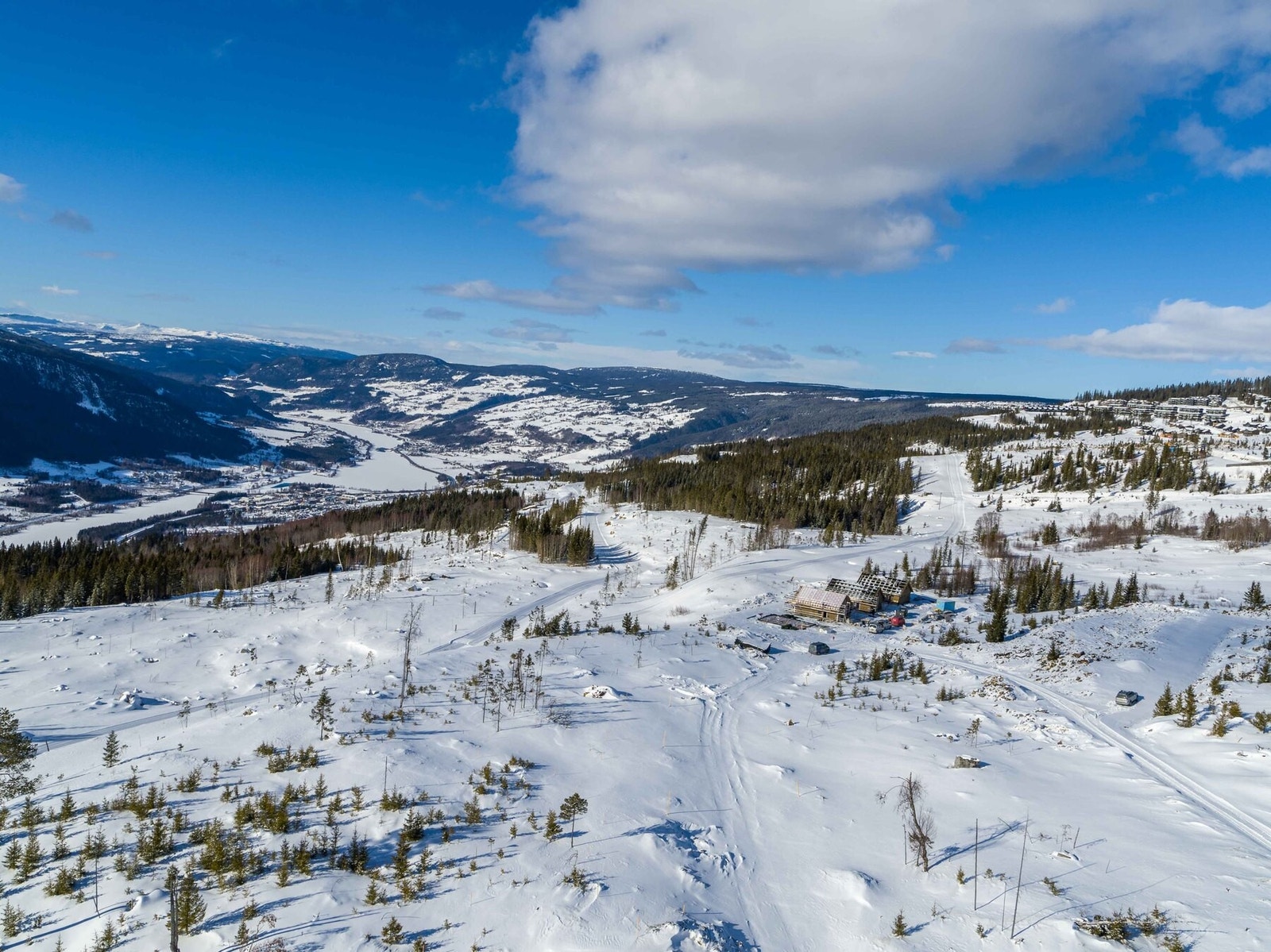 Dronefoto fra tomteområdet Galleribilde