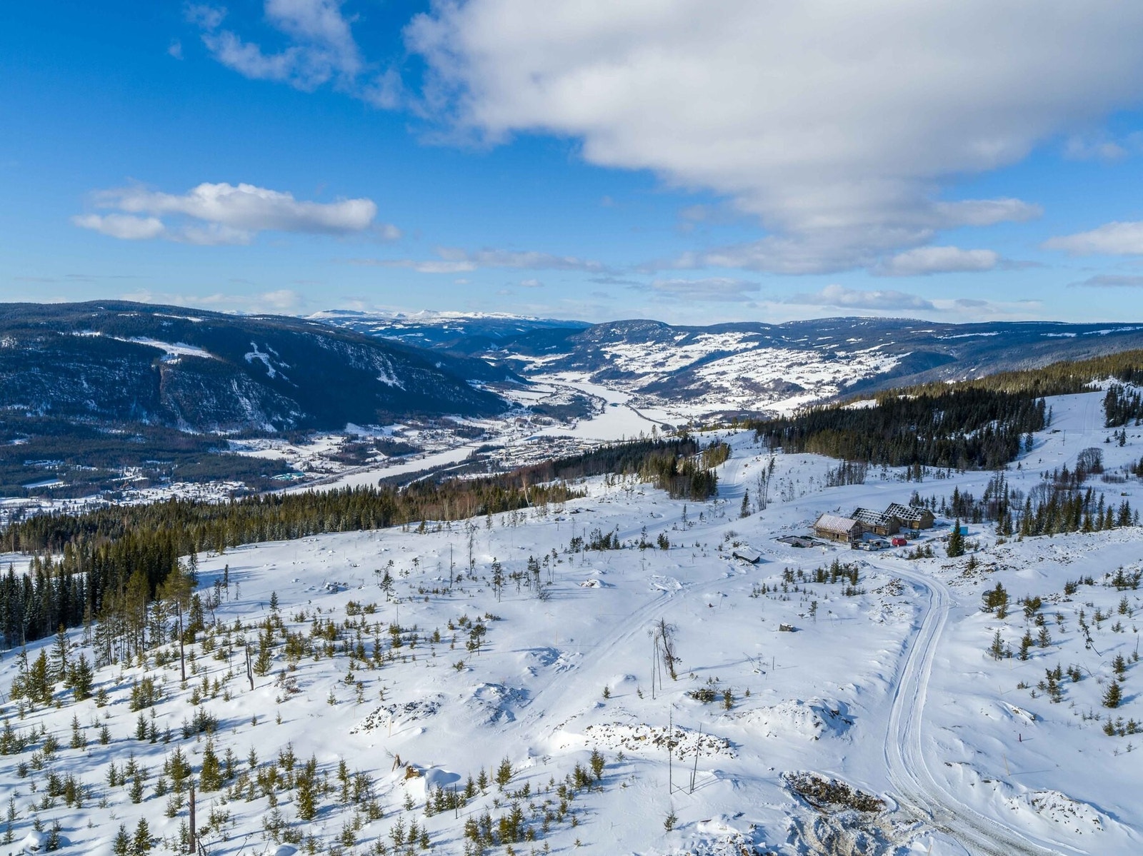 Dronefoto fra tomteområdet Galleribilde