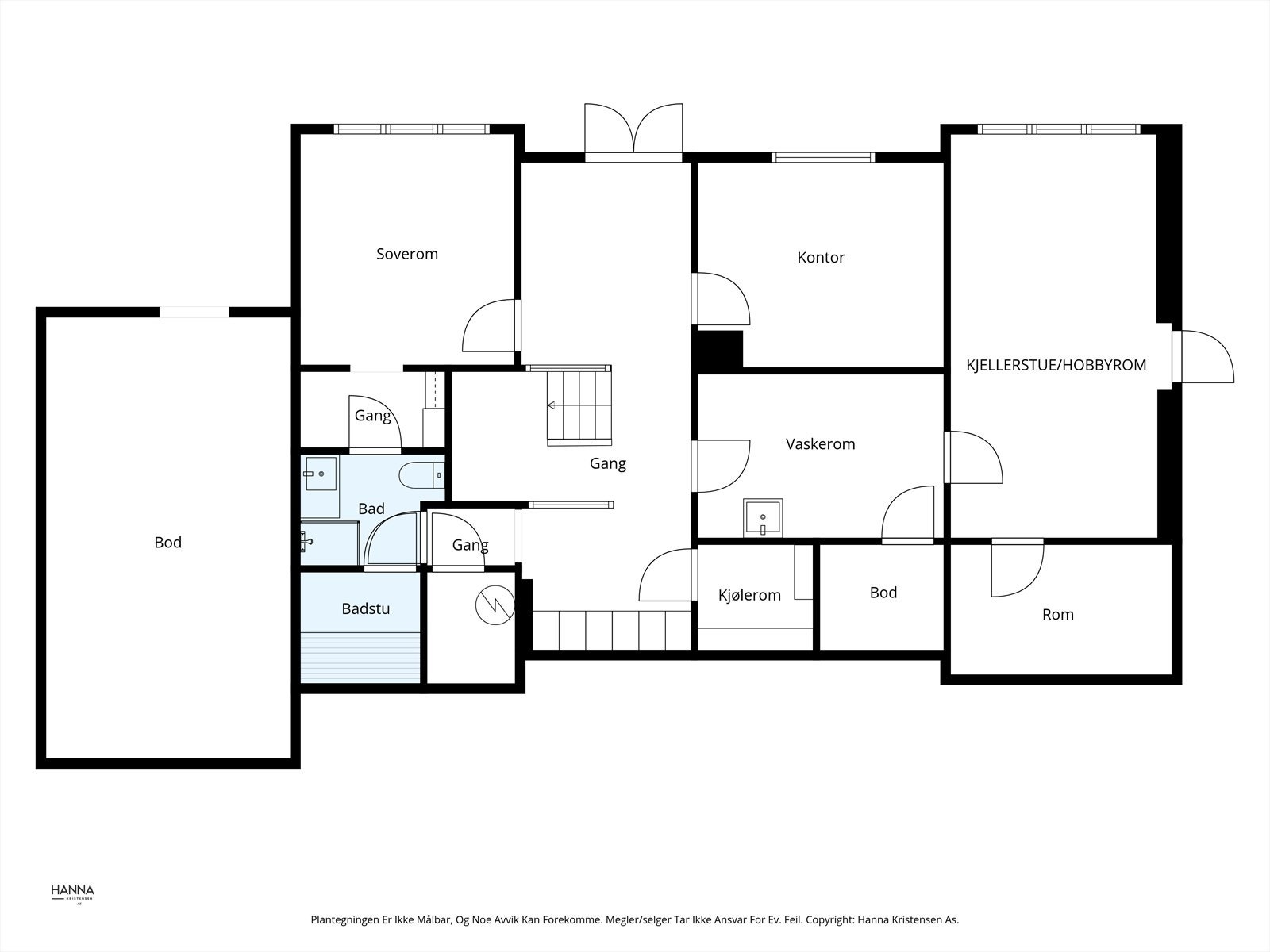 Plantegning kjelleretasje. Galleribilde