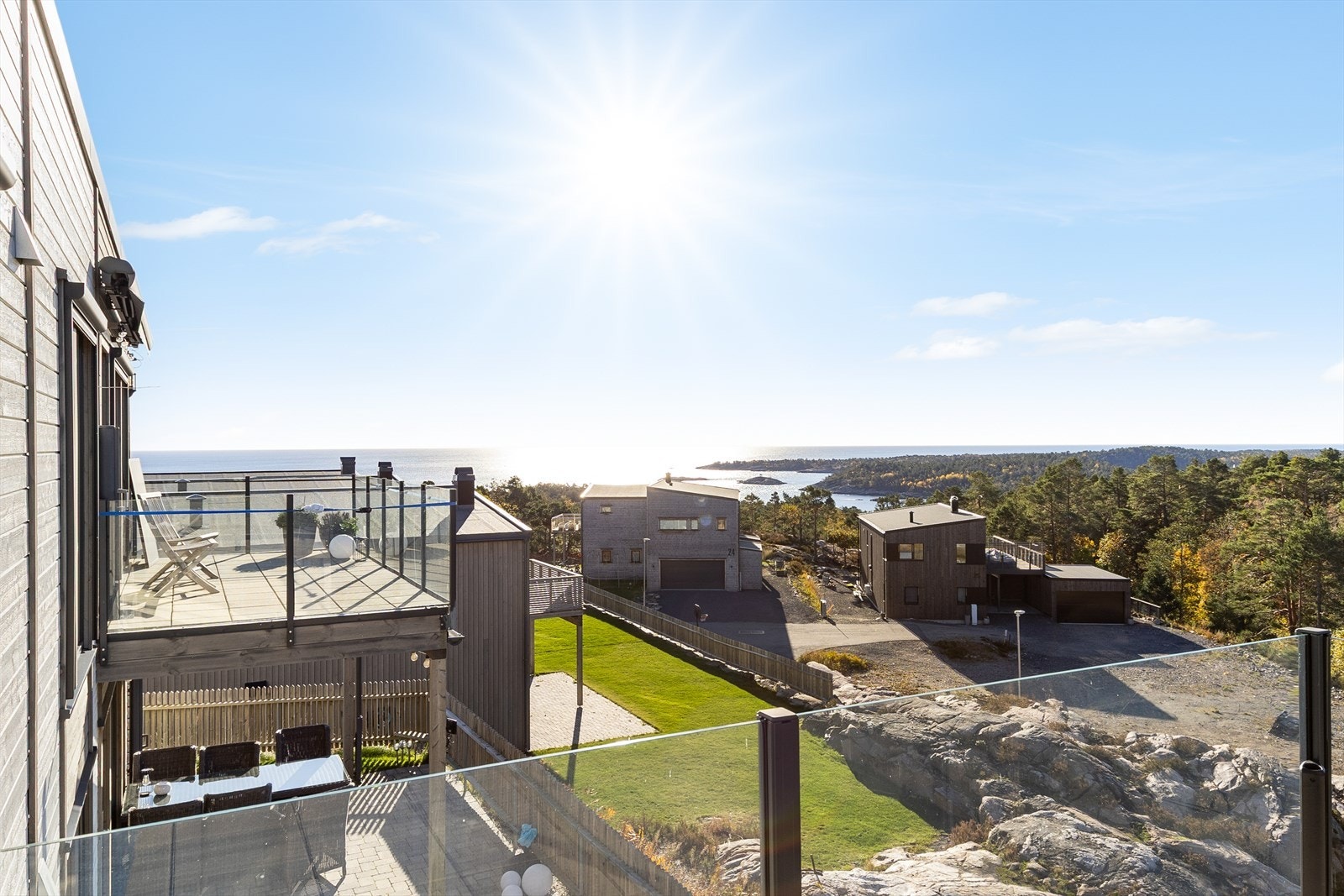 Utsikt fra terrasse Galleribilde