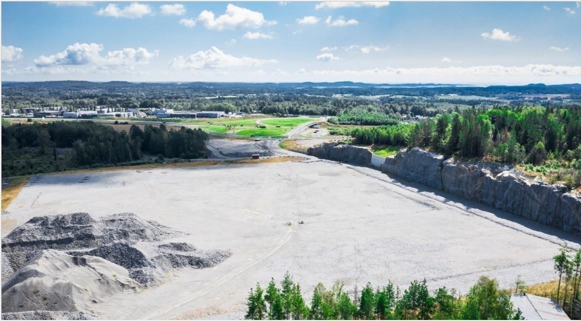 Viser deler av tomteområde som er opparbeidet 60 mål Galleribilde