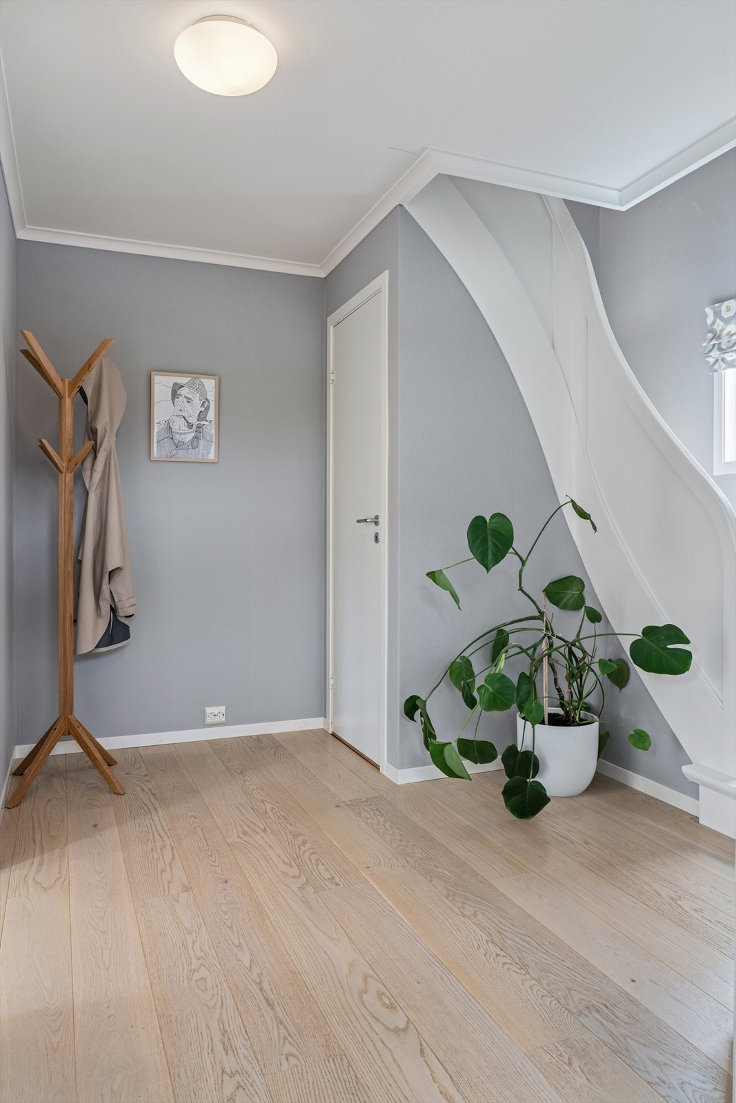 Luftig gang, god plass til å henge fra seg ytterklær. Galleribilde