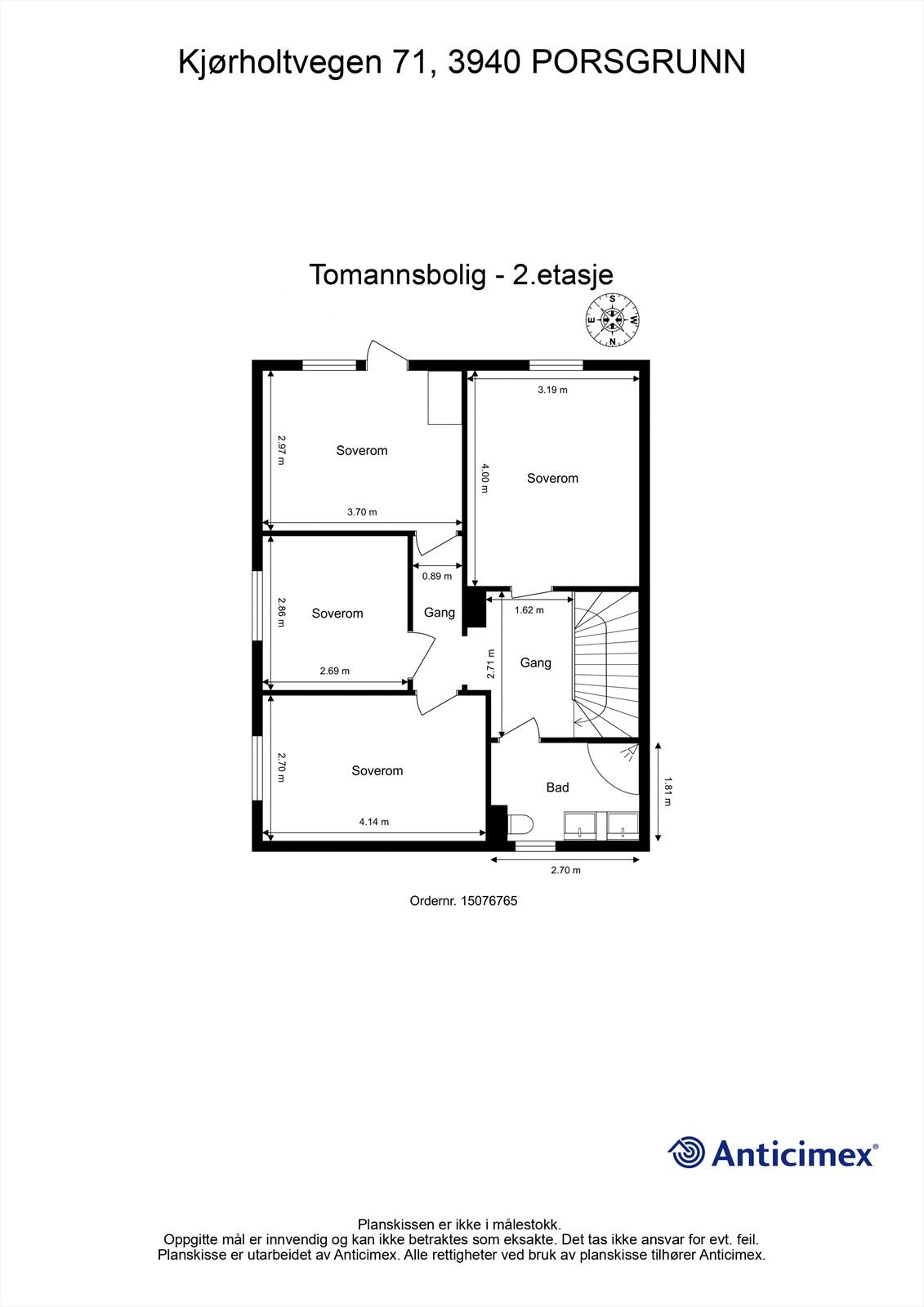 Plantegning 2.etg Galleribilde