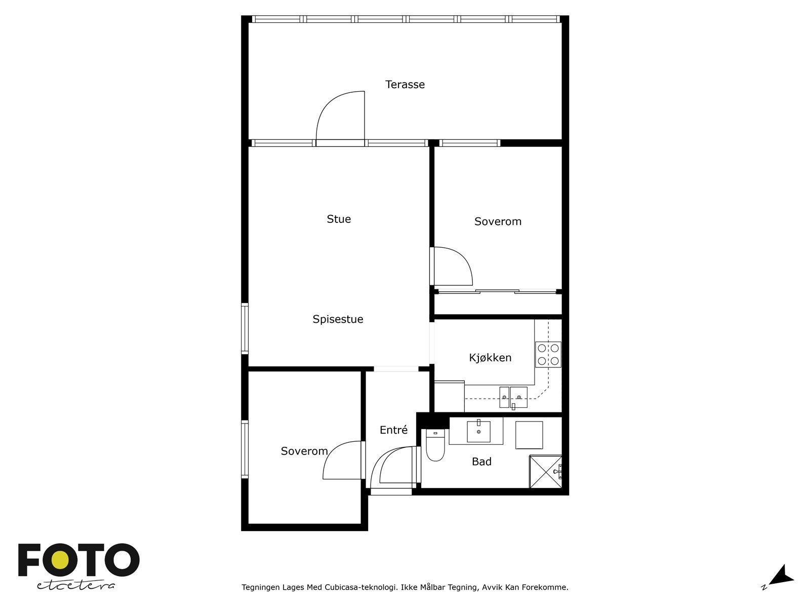 Krokstien 1B. Veiledende planskisse - ikke målbar Galleribilde