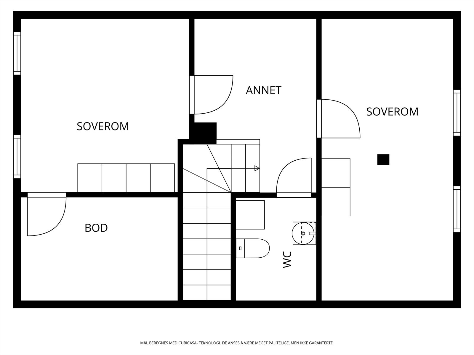 Planskisse andre etasje. Galleribilde