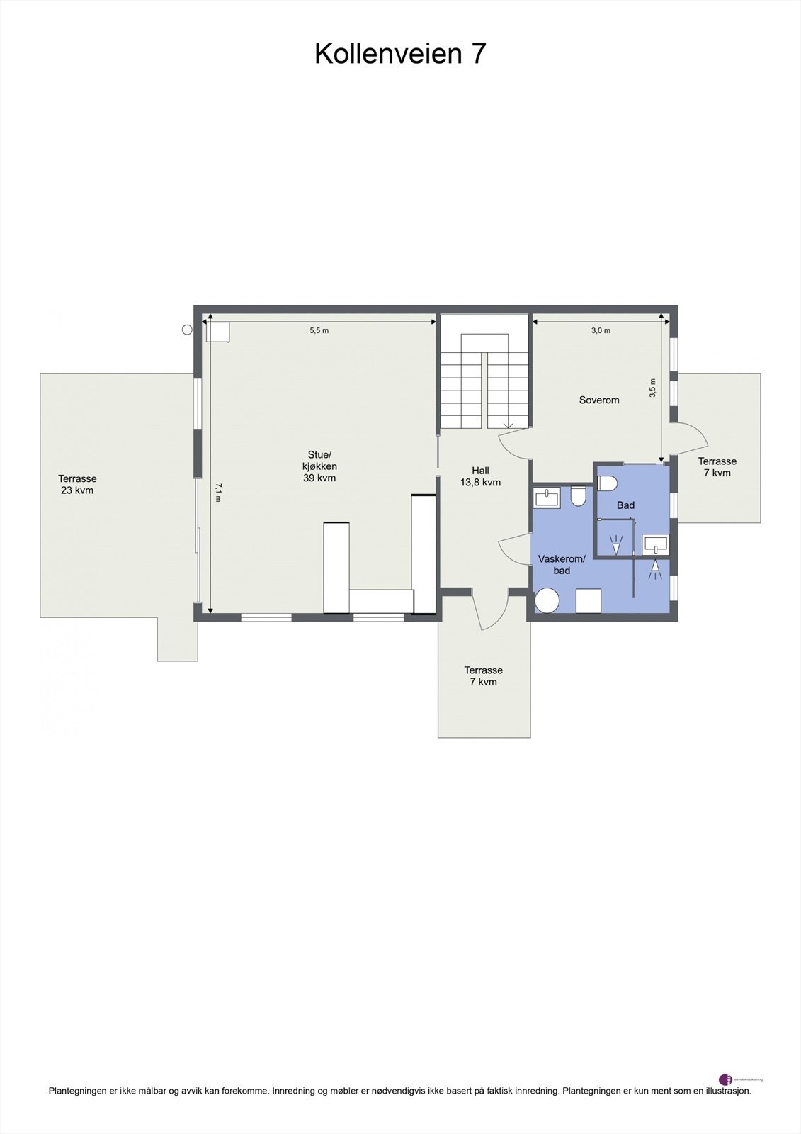 Plantegning 1. etasje Galleribilde