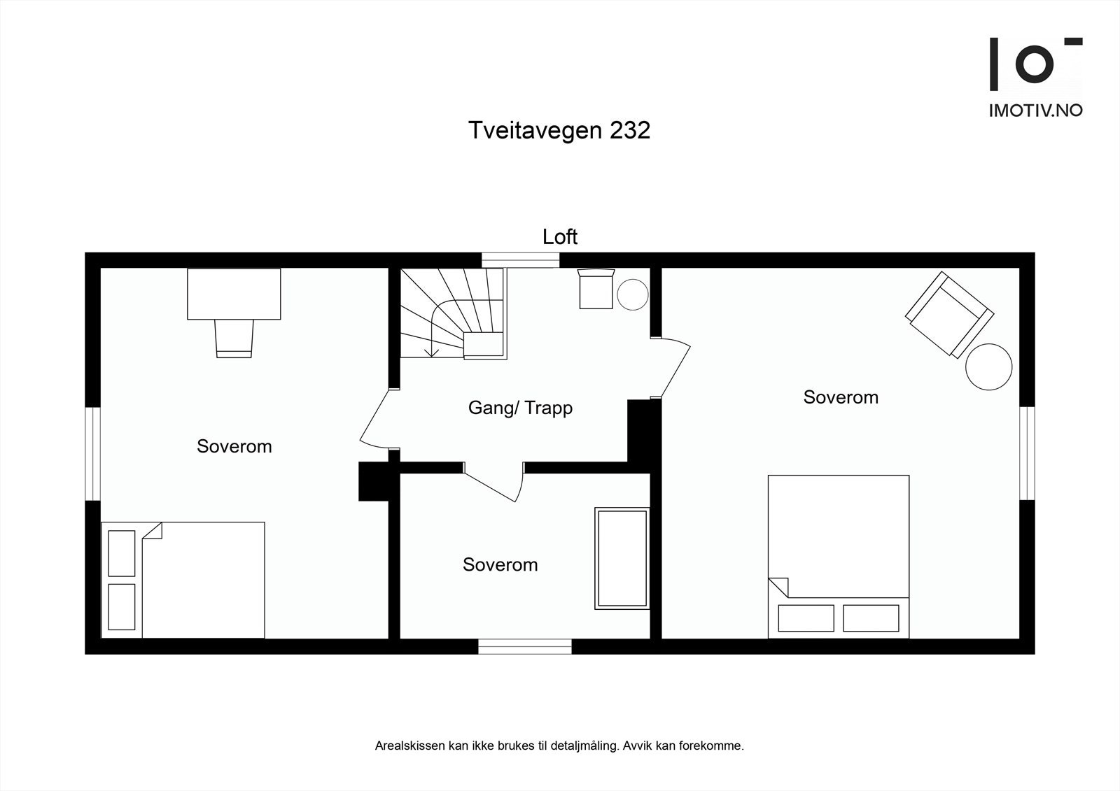 Plantegning loftsetasje. Galleribilde