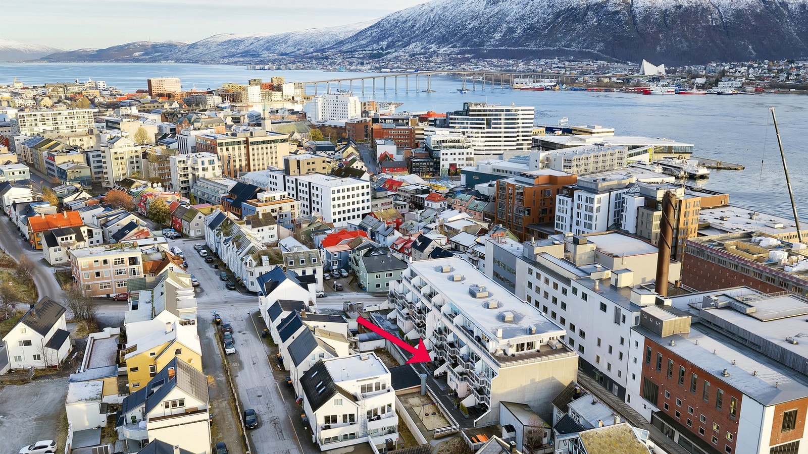 Dronebilde mot nord/øst Galleribilde