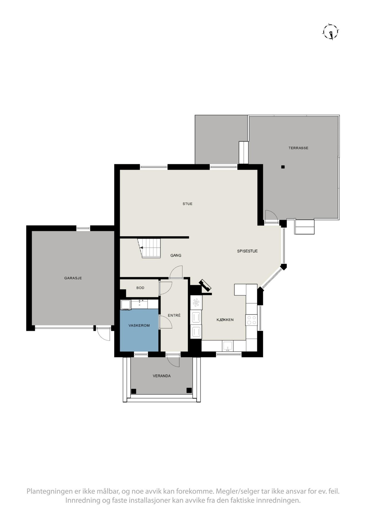 Plantegninger 1. etasje. Galleribilde