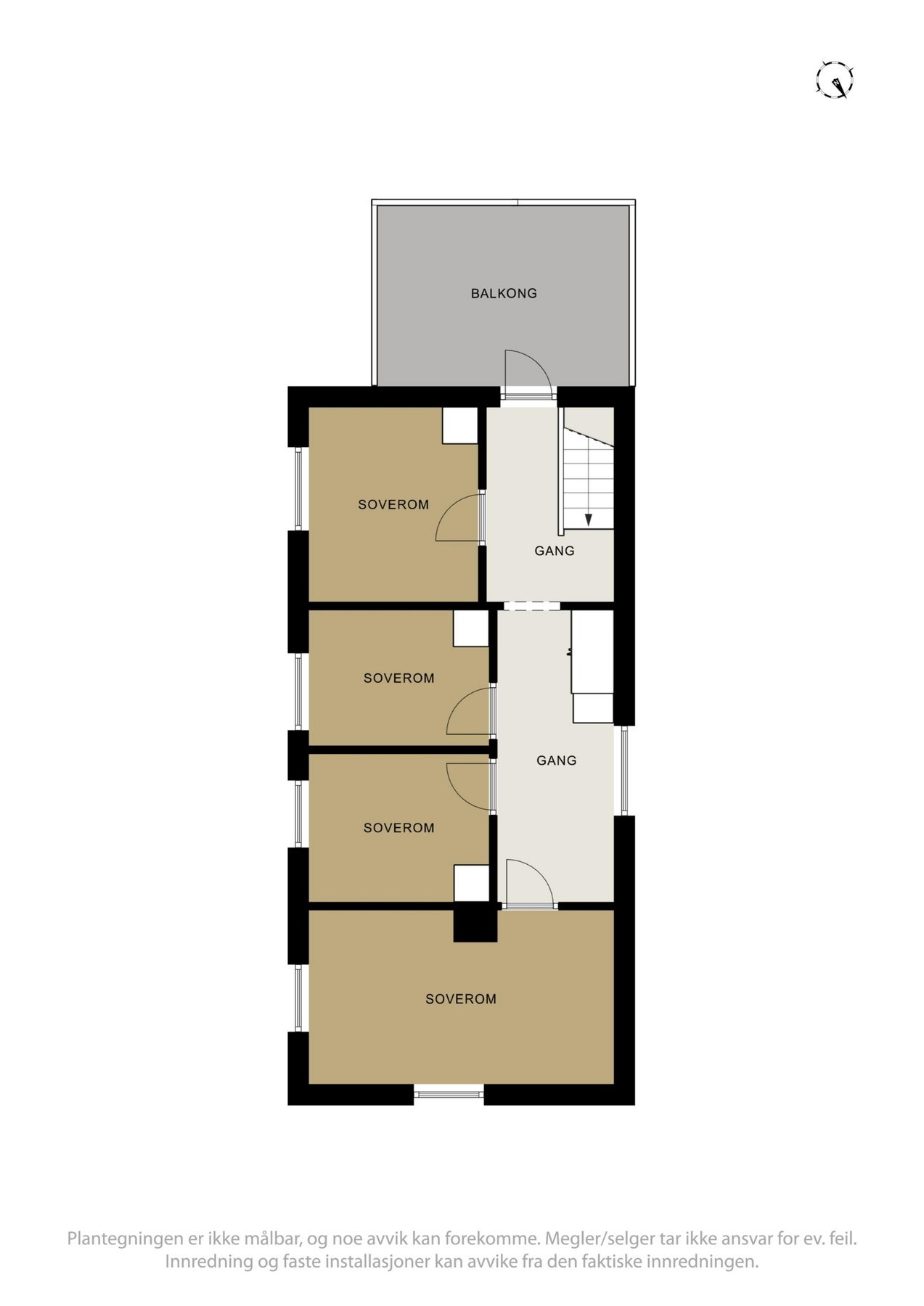 Planskisse - Loftsetasje. Galleribilde