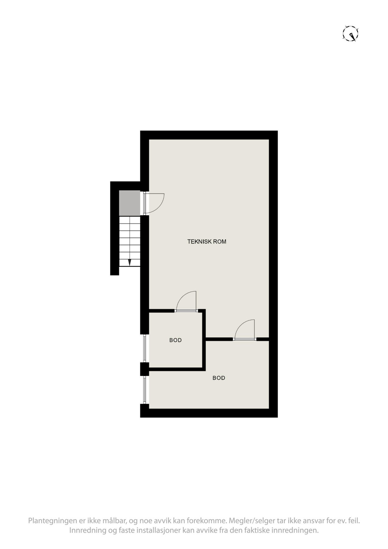 Planskisse - Kjelleretasje. Galleribilde