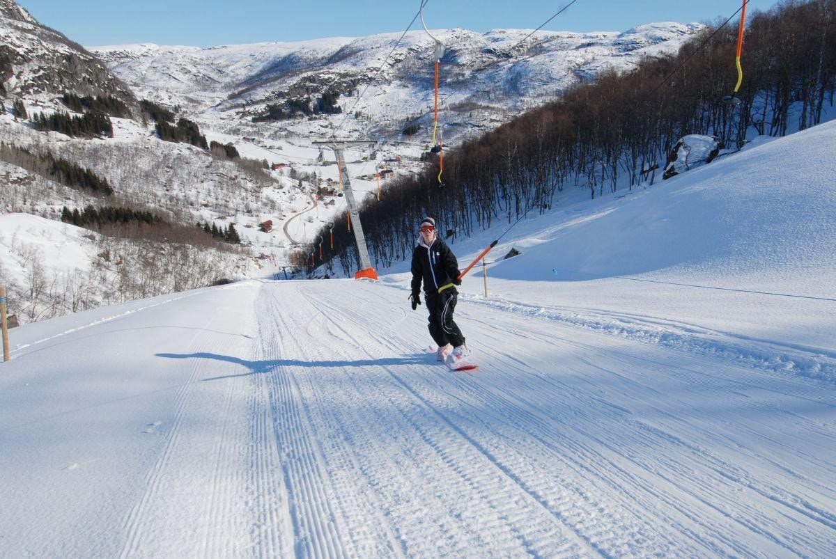 Nederste trekk i alpinbakken Galleribilde