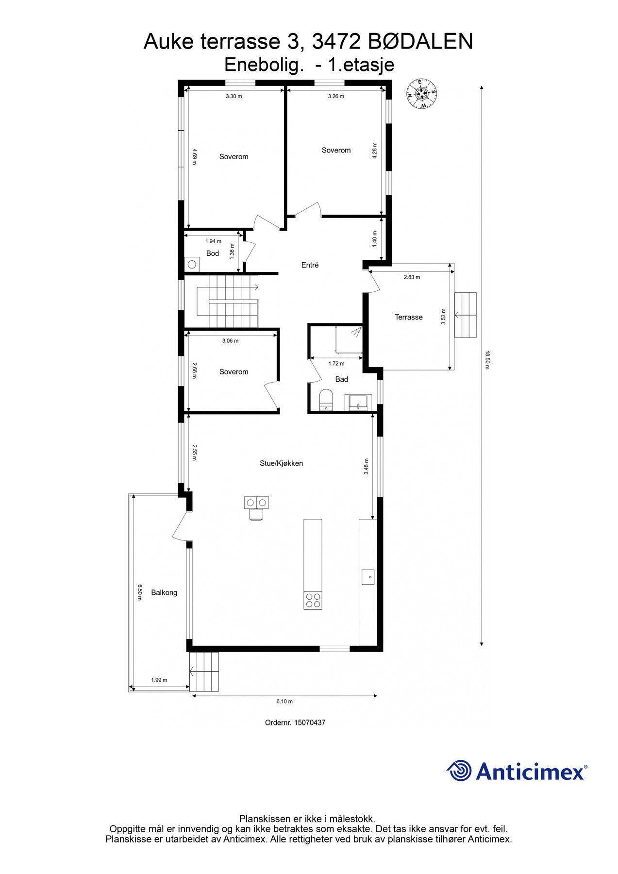 Vi begynner i boligens underetasje og tar en titt på plantegningen først. Galleribilde