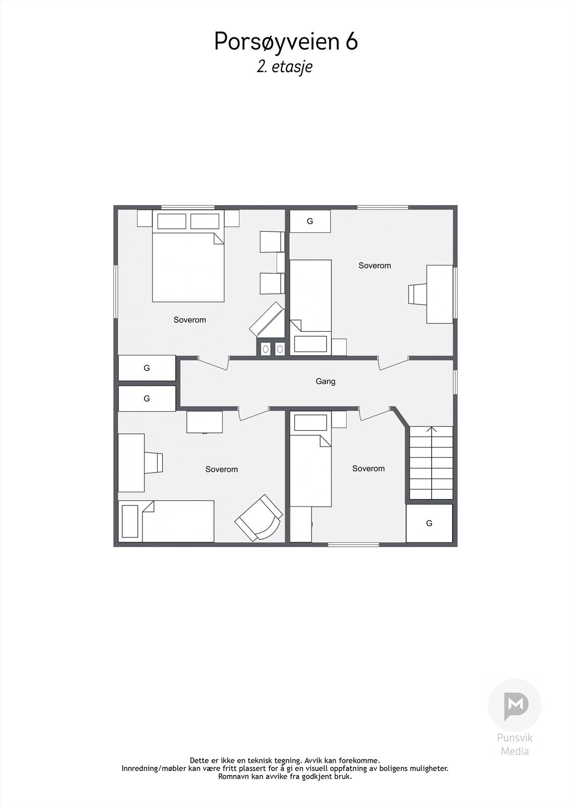 Vi går videre til 2. etasje. Galleribilde