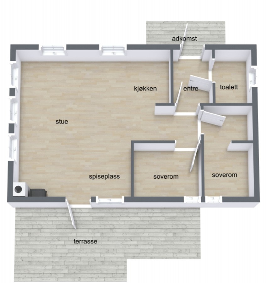 Plantegning Galleribilde