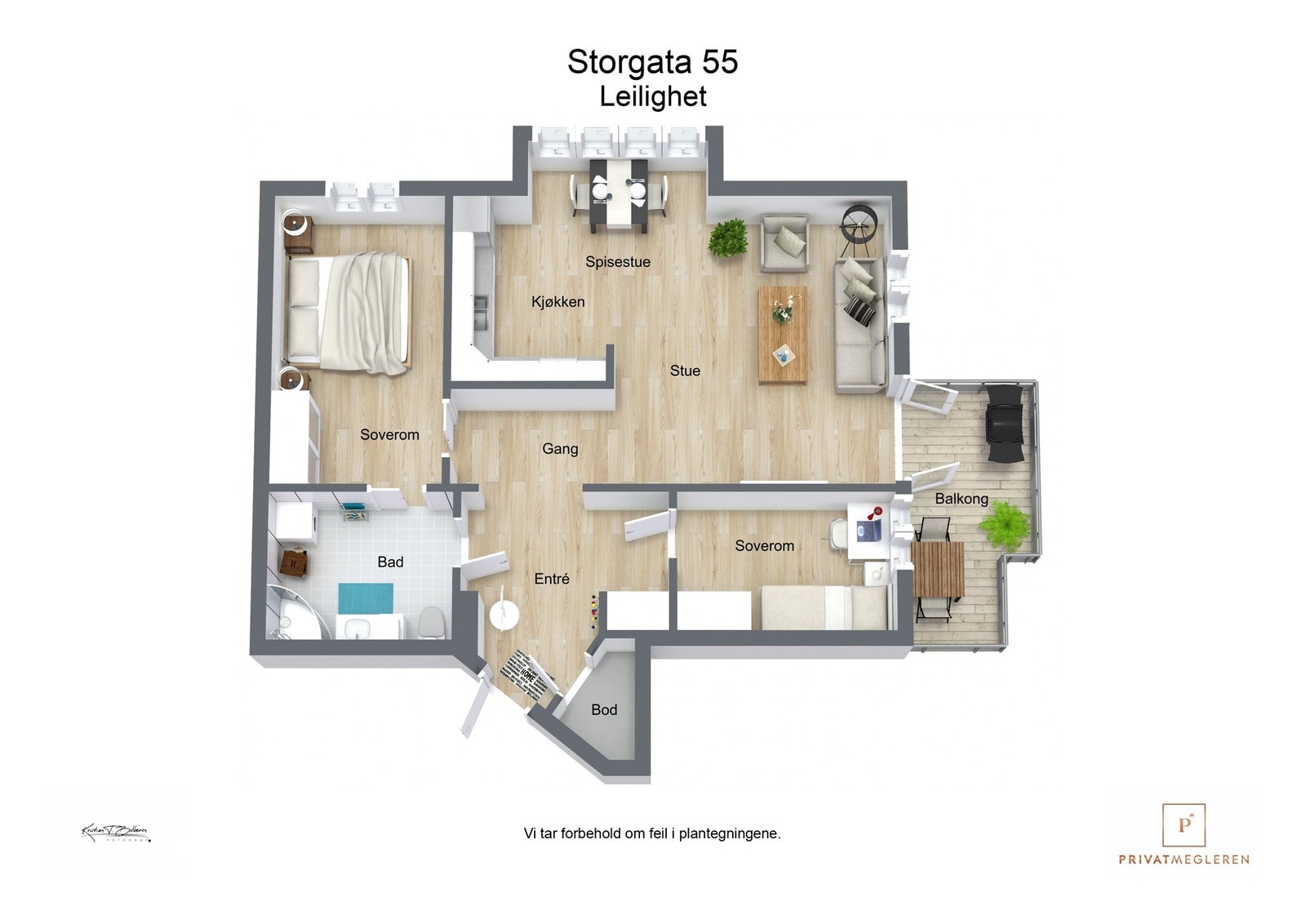 3 D plantegning Galleribilde