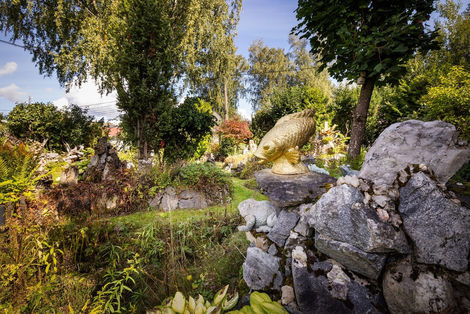 Uteområdet er opparbeidet med et mangfold av planter som skaper et frodig og visuelt spennende miljø året rundt. Galleribilde