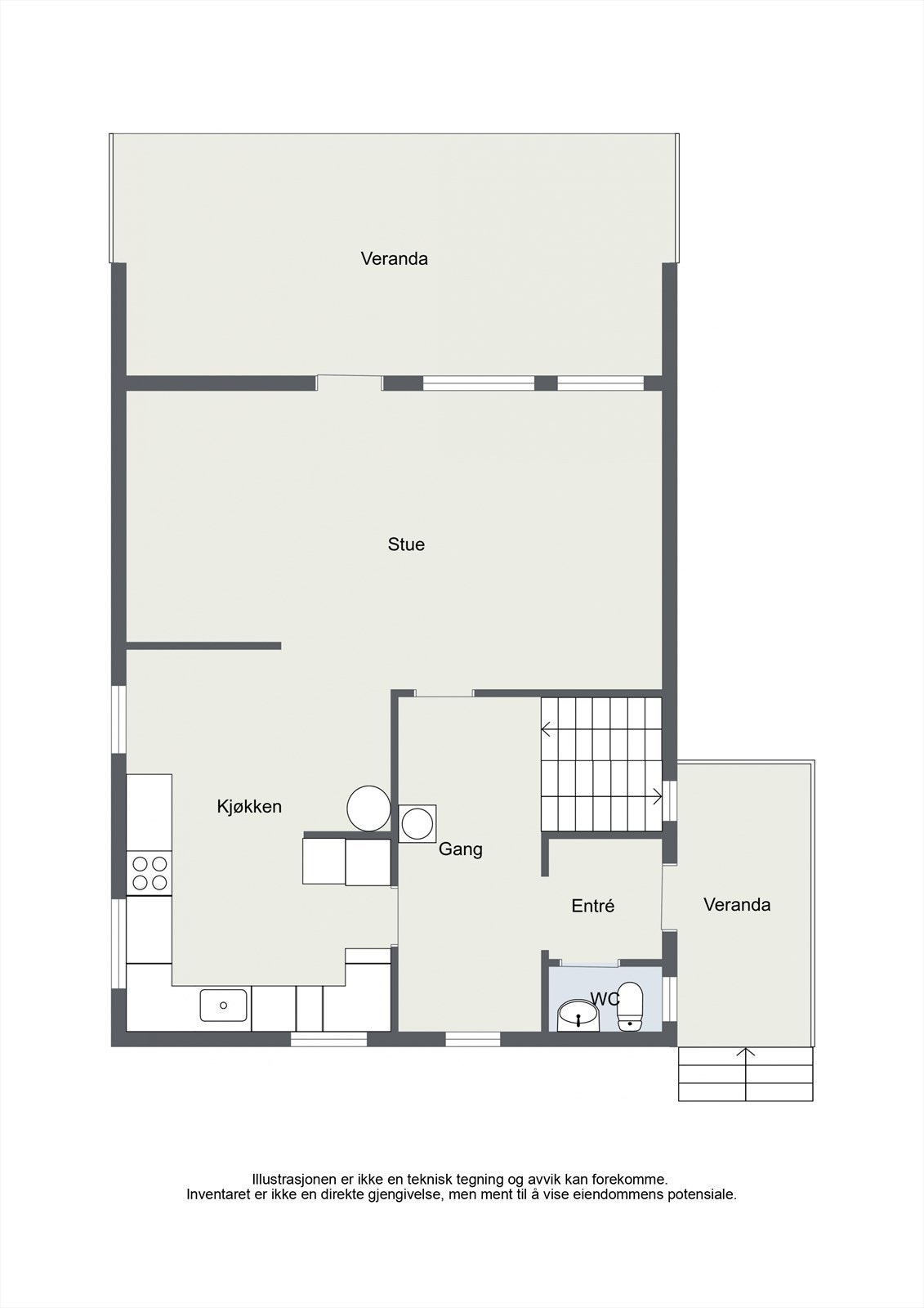 Plantegning 1. etasje. Galleribilde