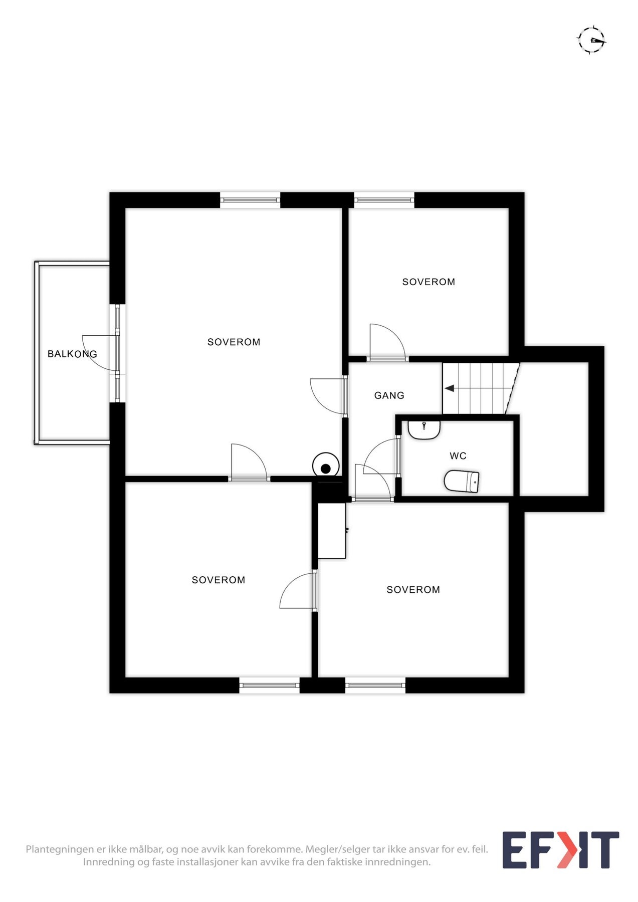 Plantegning overetasje. Galleribilde