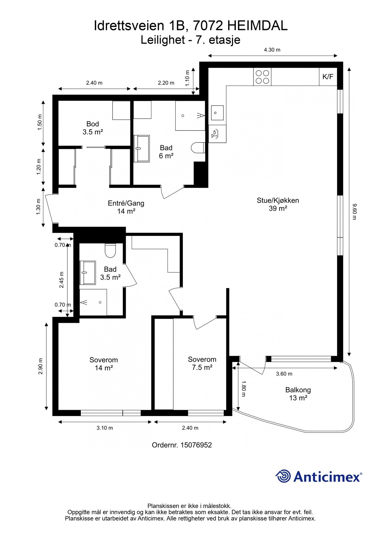 Plantegning - 7.etasje. Galleribilde