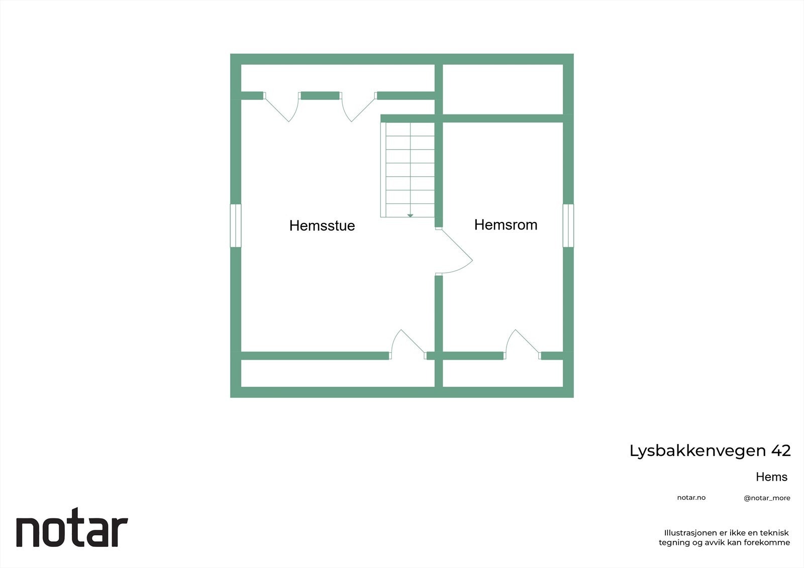 Planløsning hems. Galleribilde