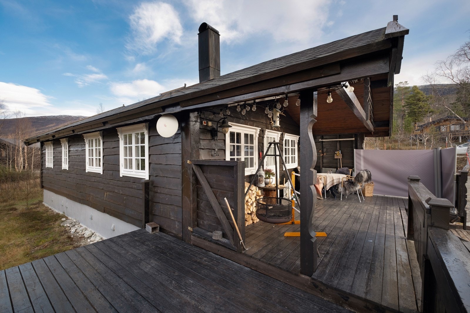 Under takoverbygget er det montert terrassevarmer for økt komfort. Galleribilde