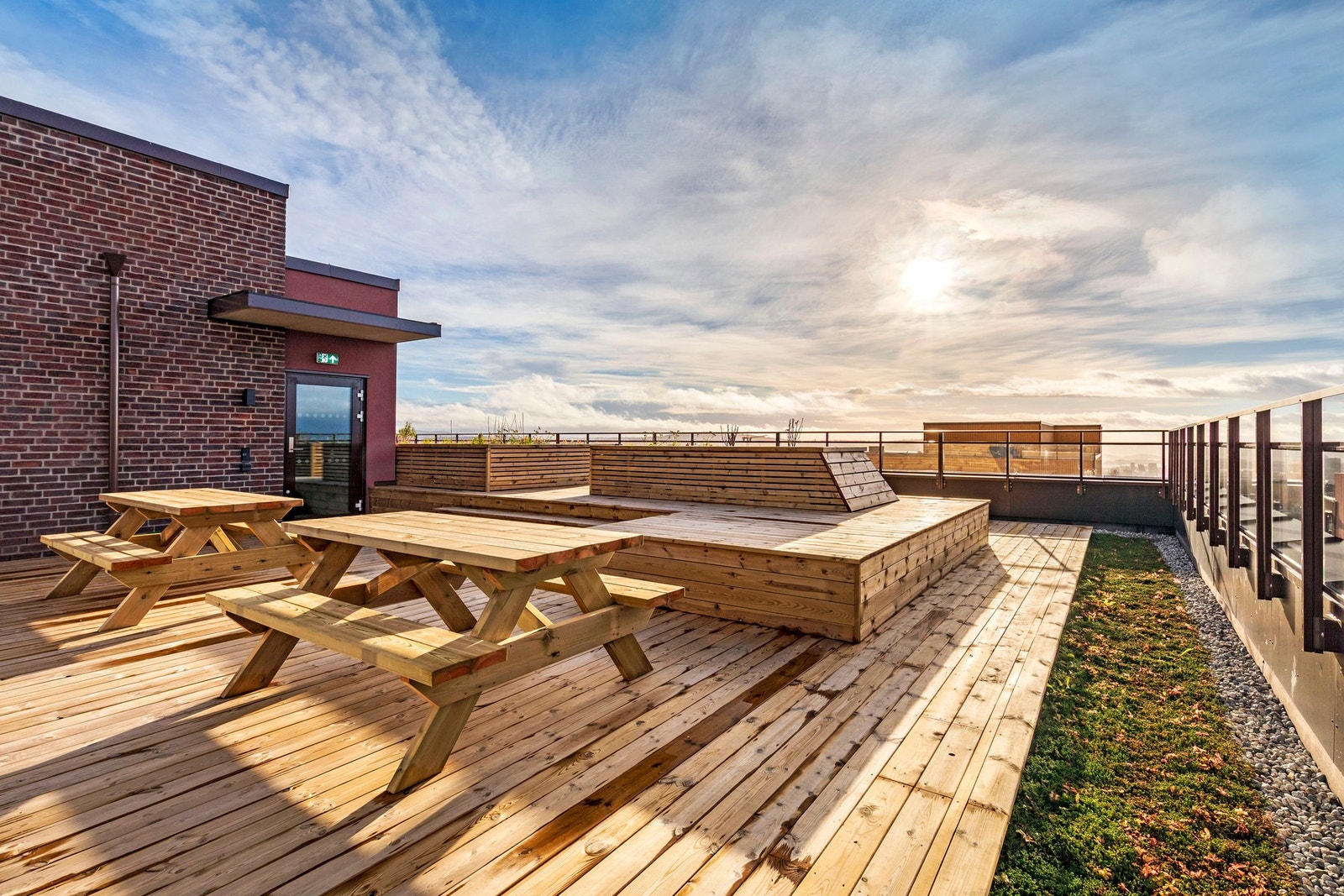 Sameiet har en felles takterrasse som kan benyttes av alle beboere. Galleribilde