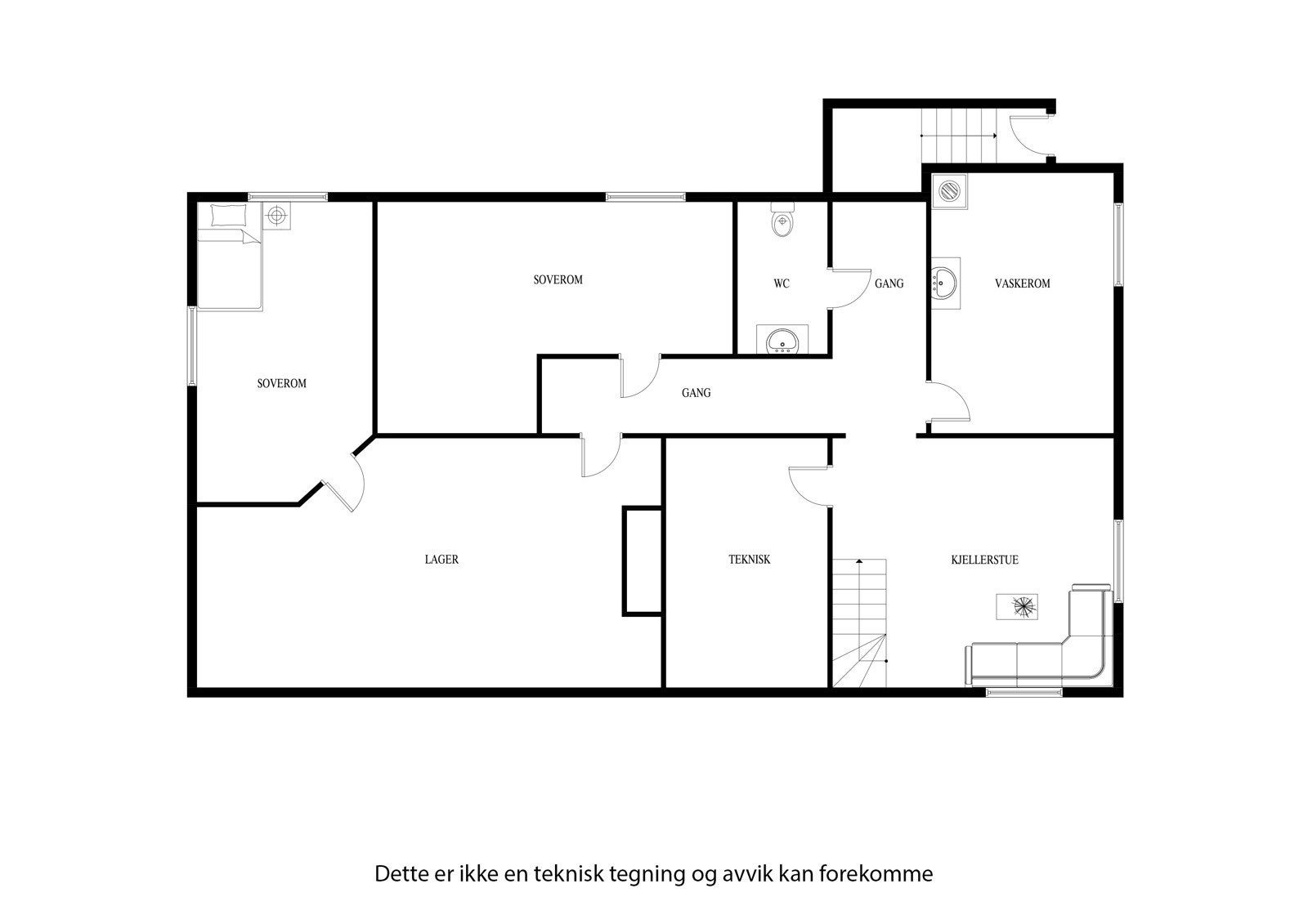 Plantegning kjeller Galleribilde