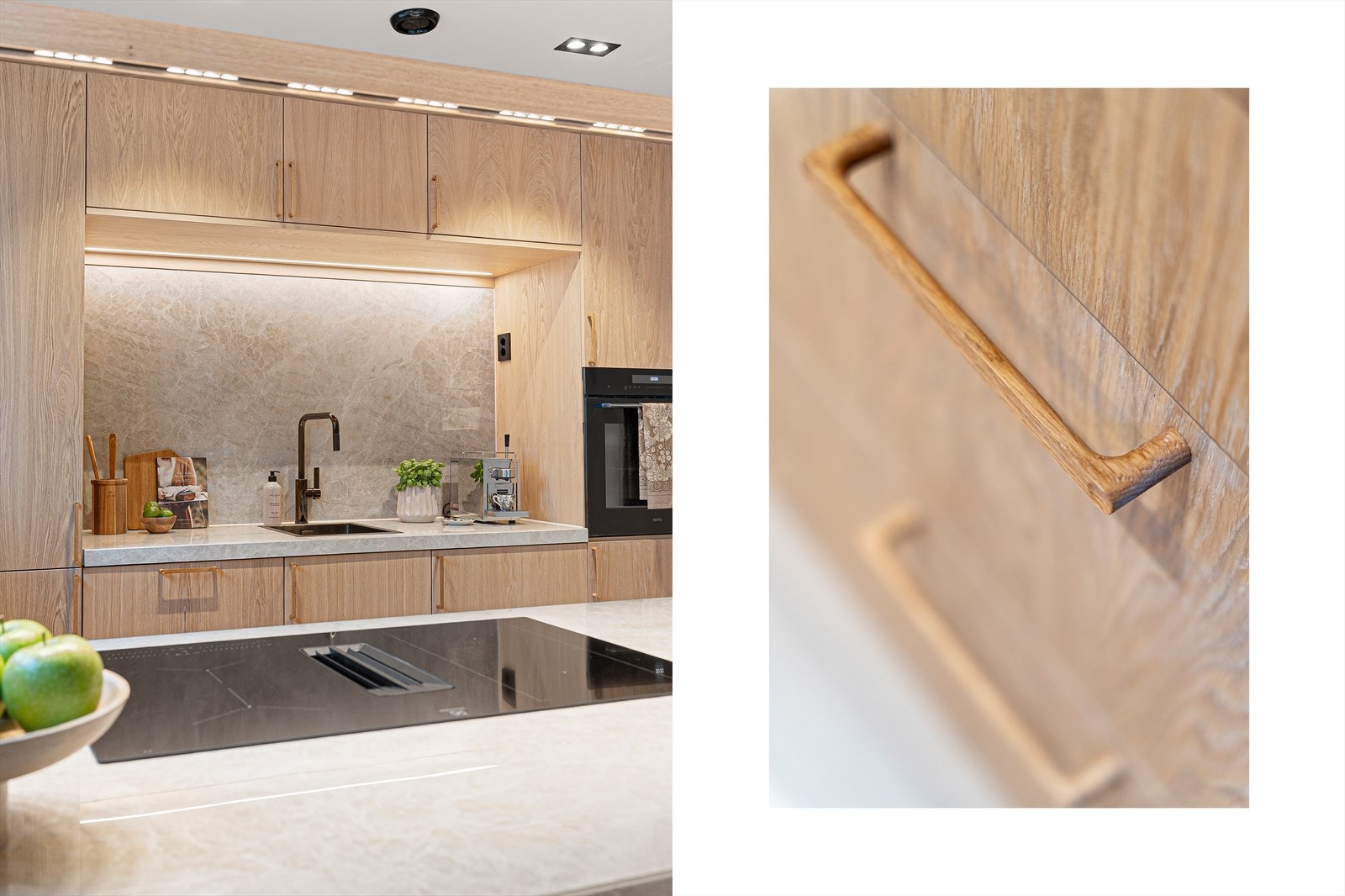 Unike detaljer som eikehåndtak fra møblesnekkeren Voludx Galleribilde