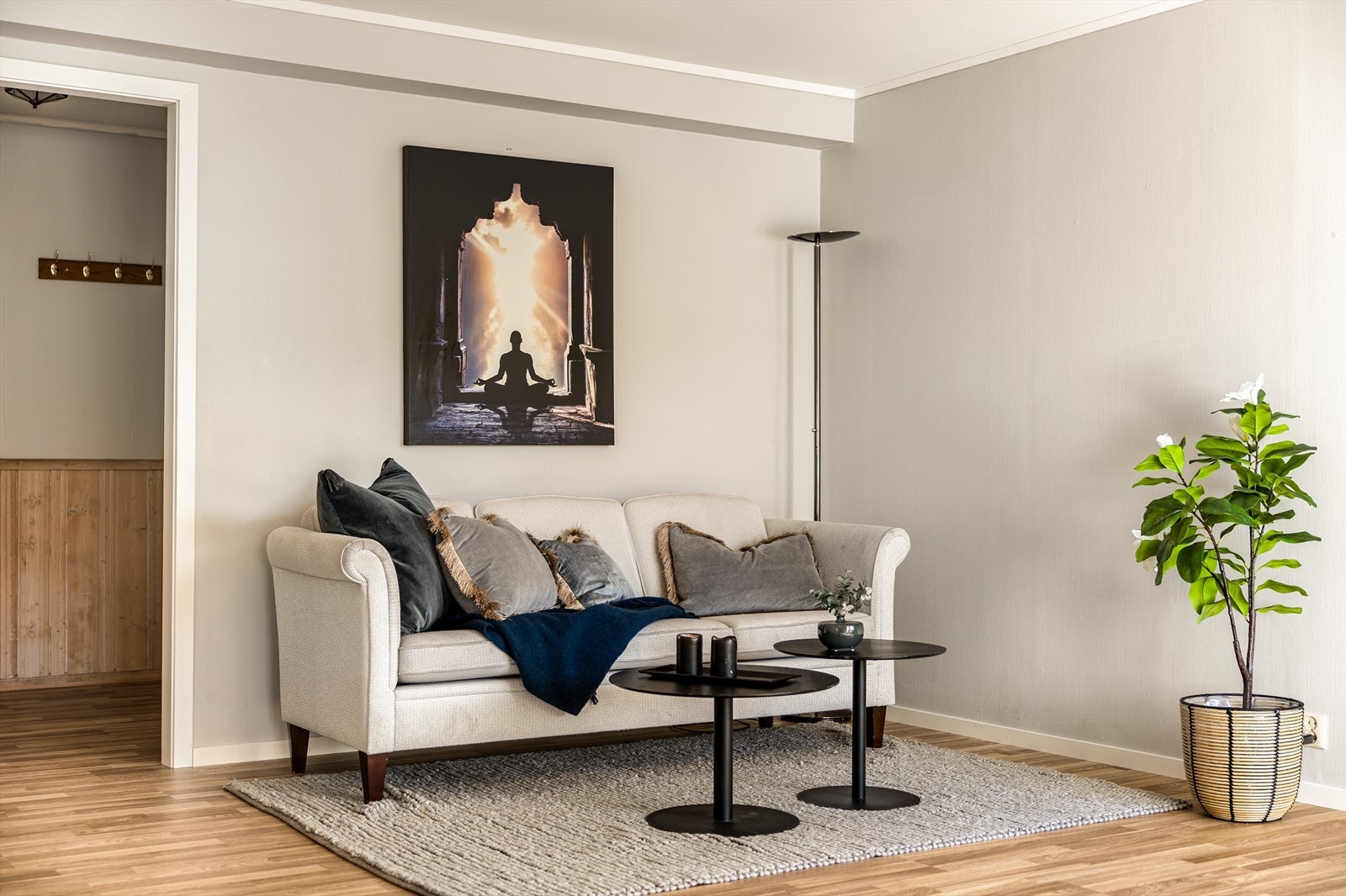 Detaljbilde av sofa i stuen Galleribilde