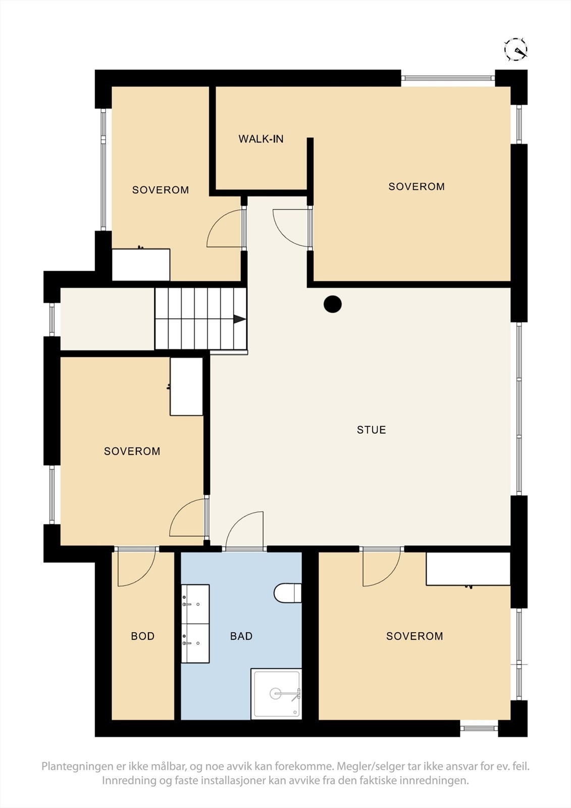 Plantegning, andre etasje. Galleribilde