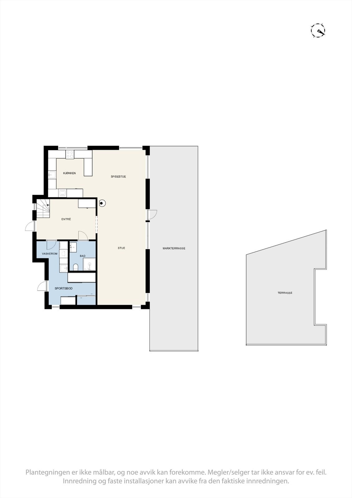 Plantegning, første etasje. Galleribilde