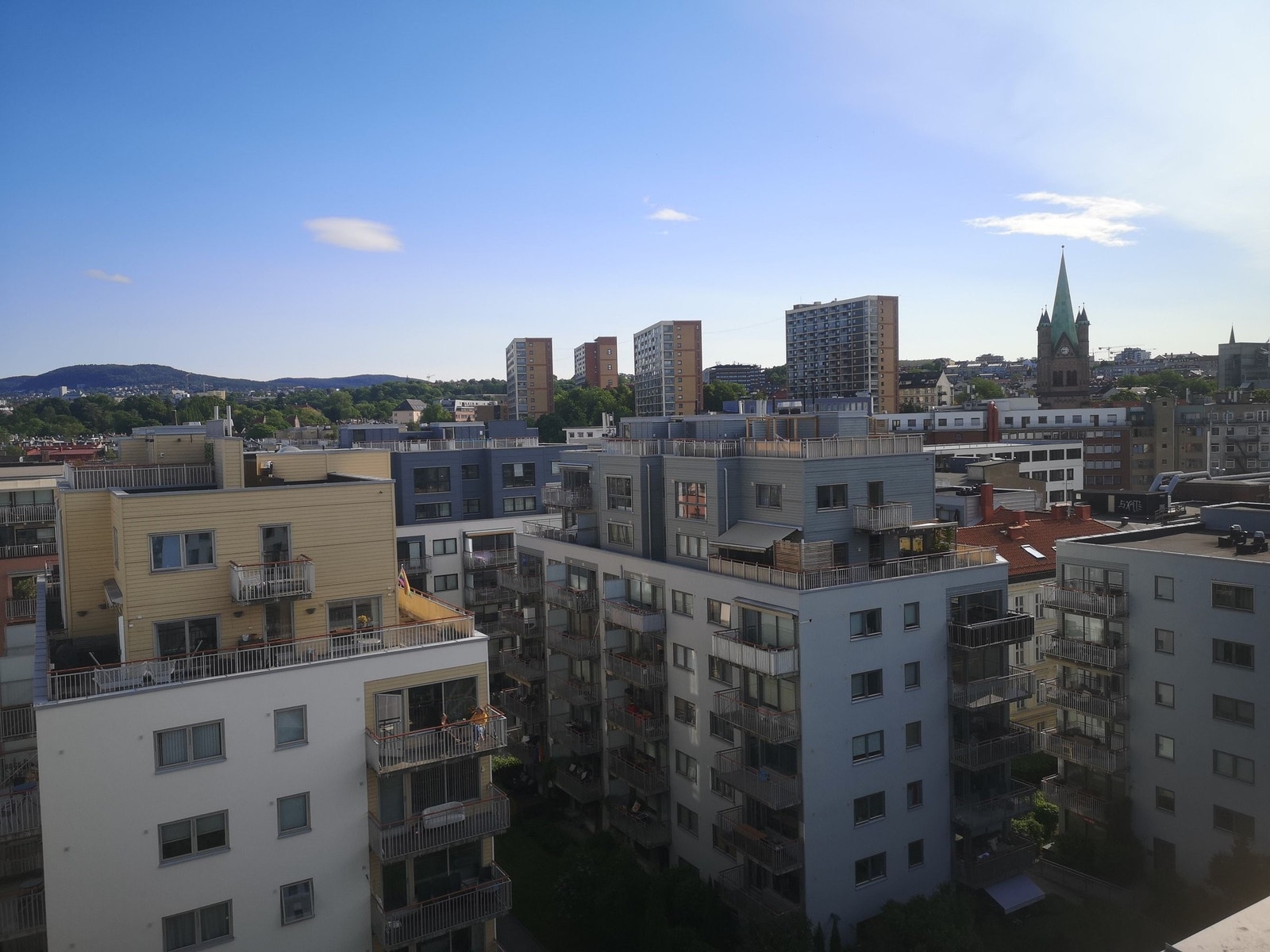 Utsikt fra takterrassen. Galleribilde