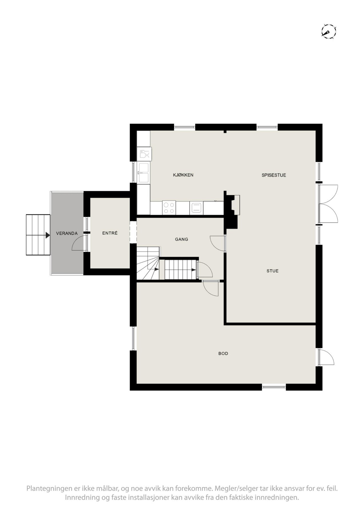 Plantegning av hovedetasjen. Galleribilde