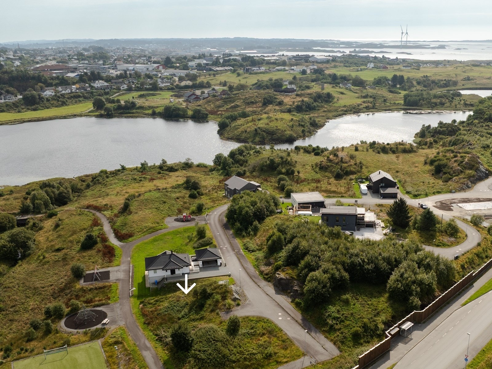 Boligfeltet har kommunalt vann og avløp lagt klar Galleribilde