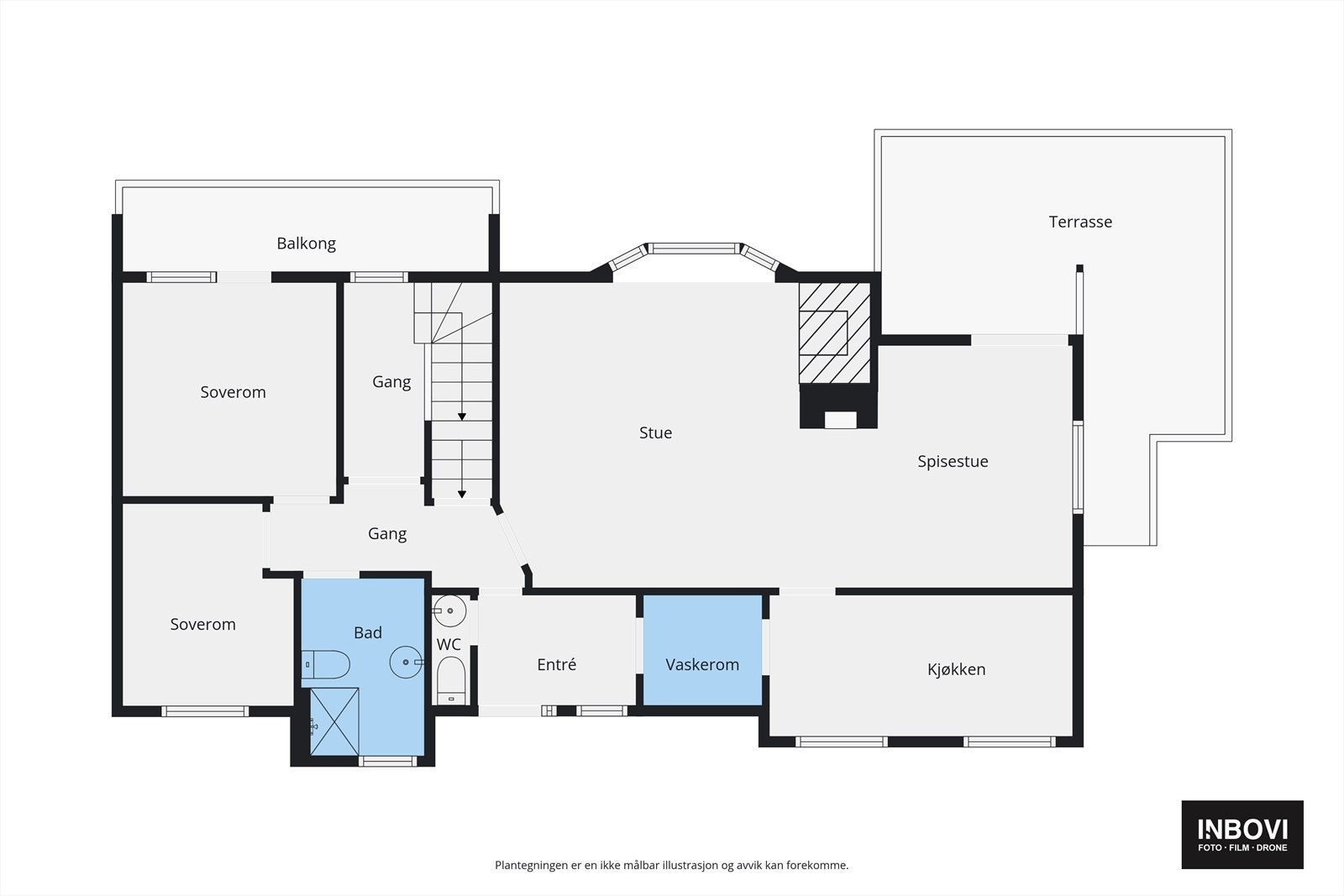 Plantegning 1. etasje Galleribilde