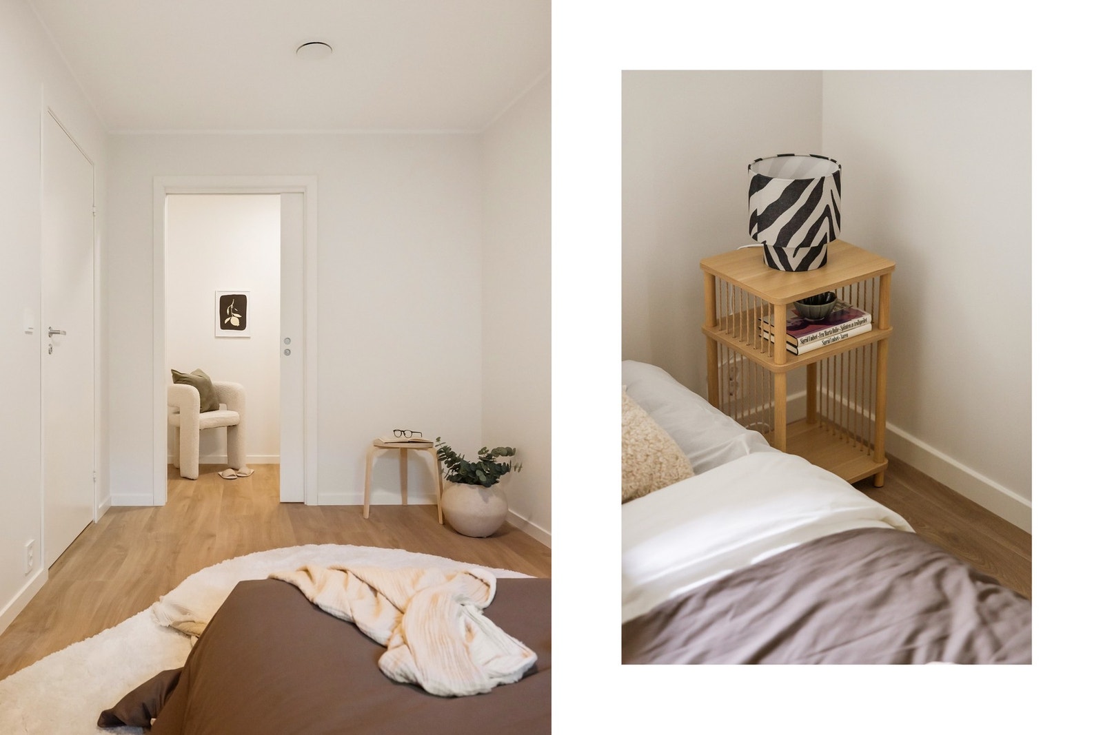 God plass til både stor seng og nattbord. Galleribilde